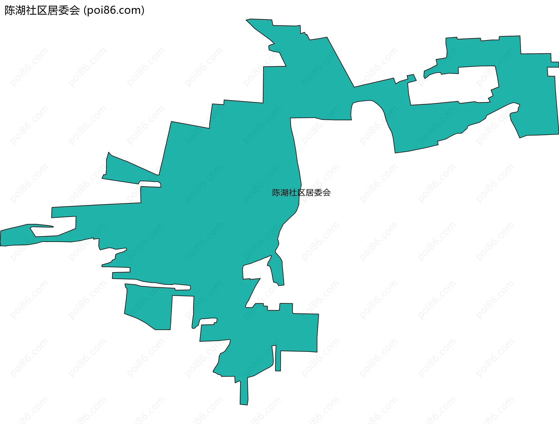 陈湖社区居委会边界地图
