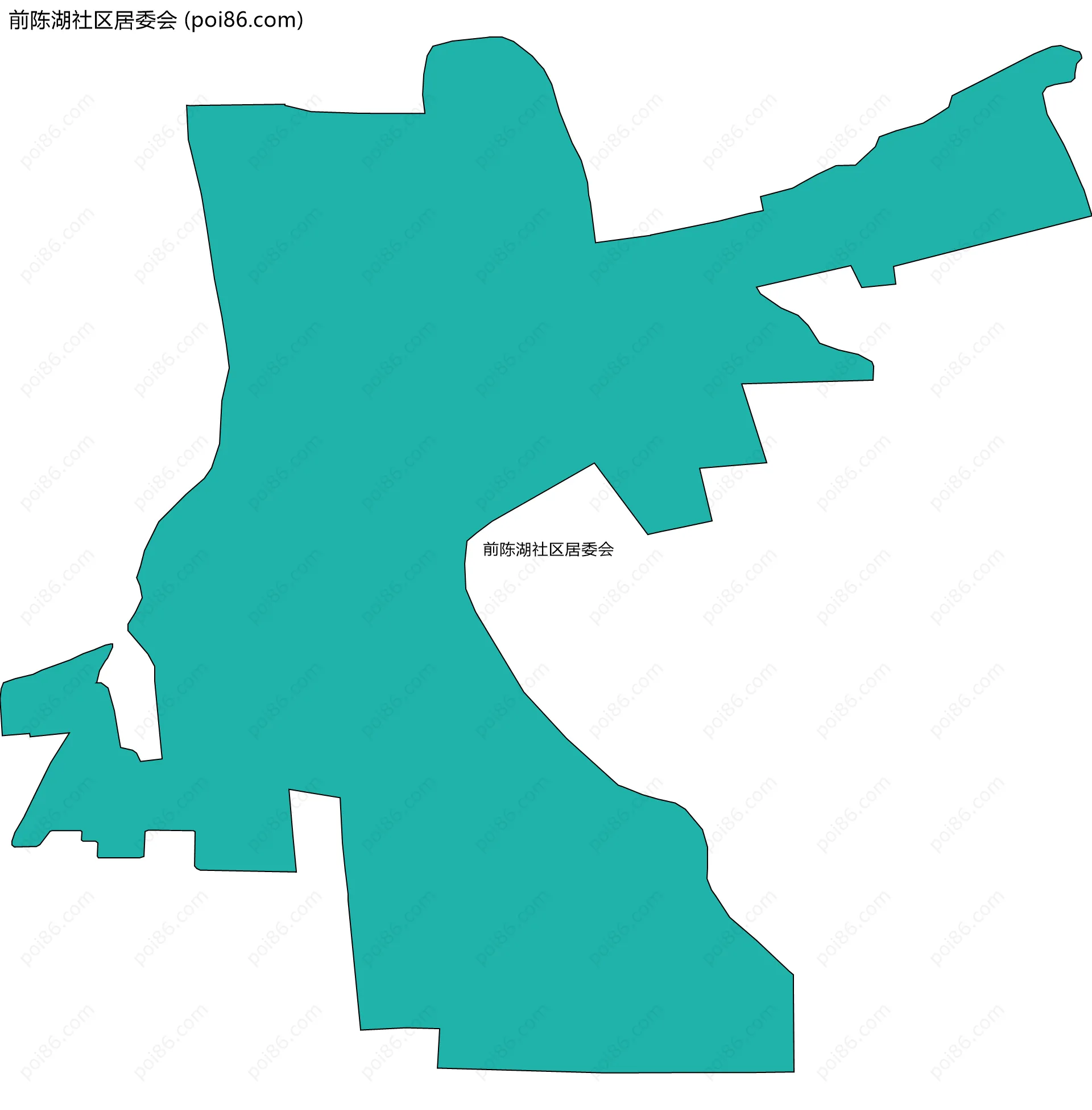 前陈湖社区居委会边界地图