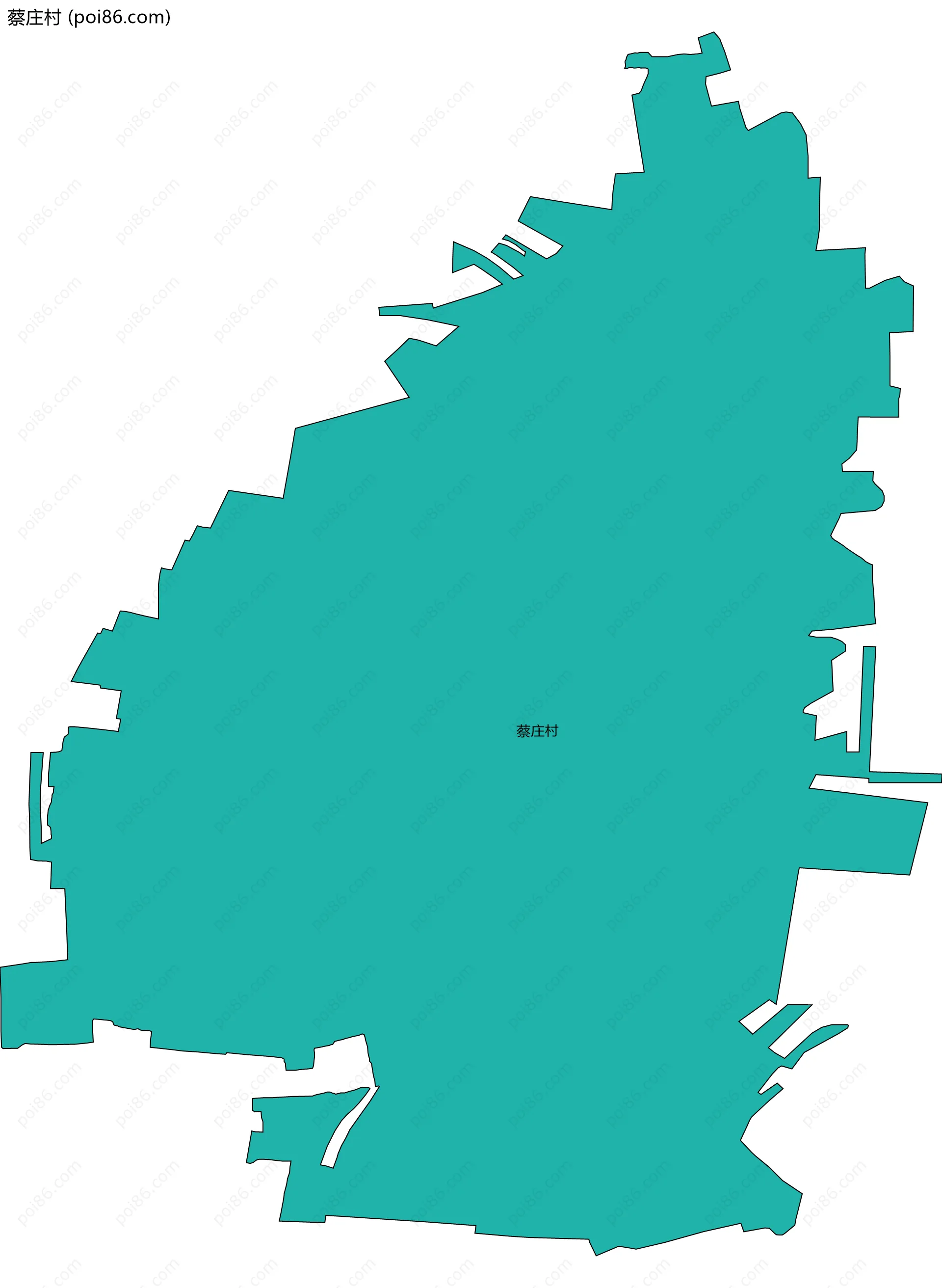 蔡庄村边界地图