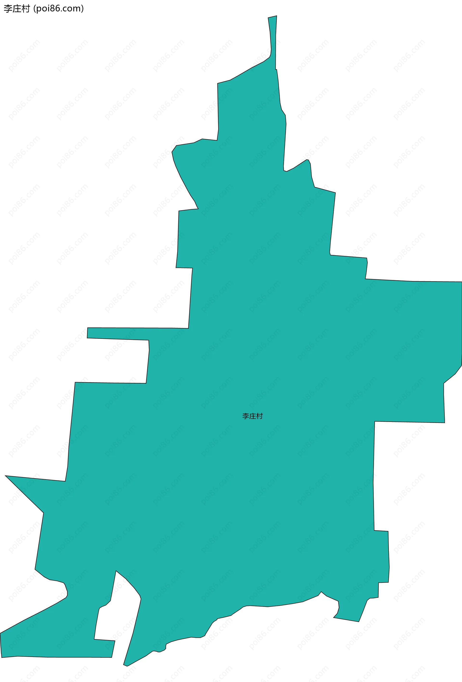 李庄村边界地图