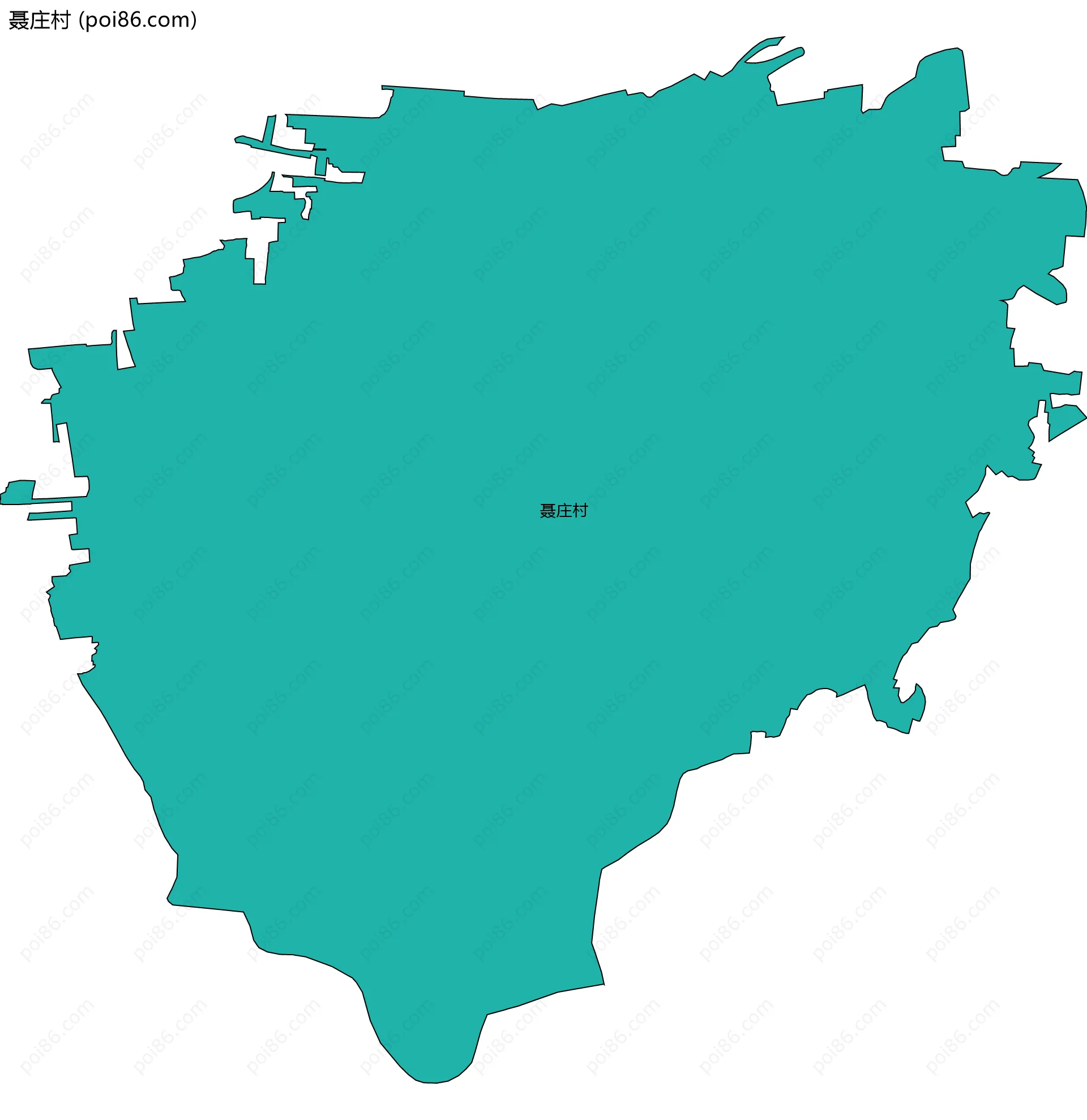 聂庄村边界地图