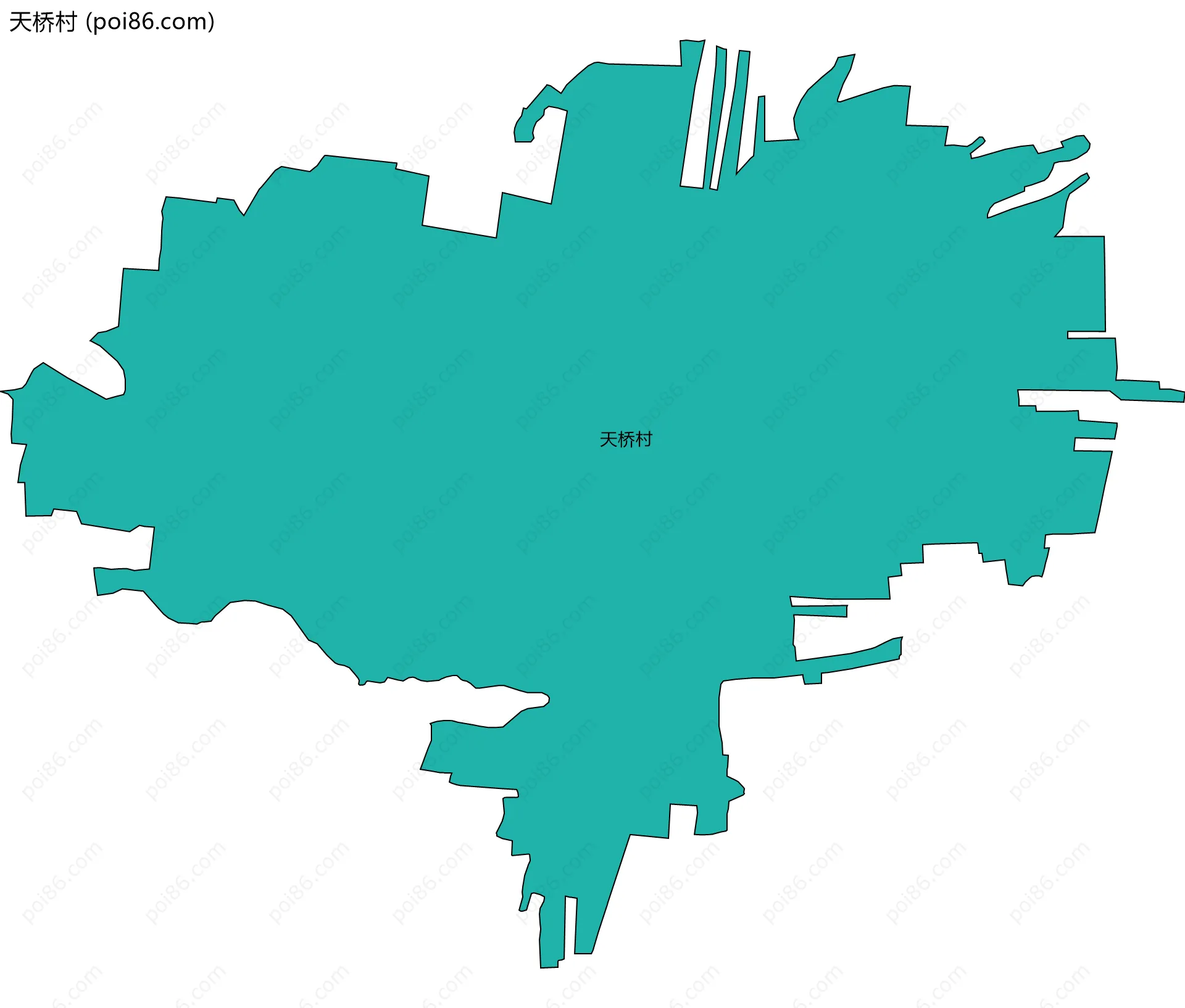 天桥村边界地图