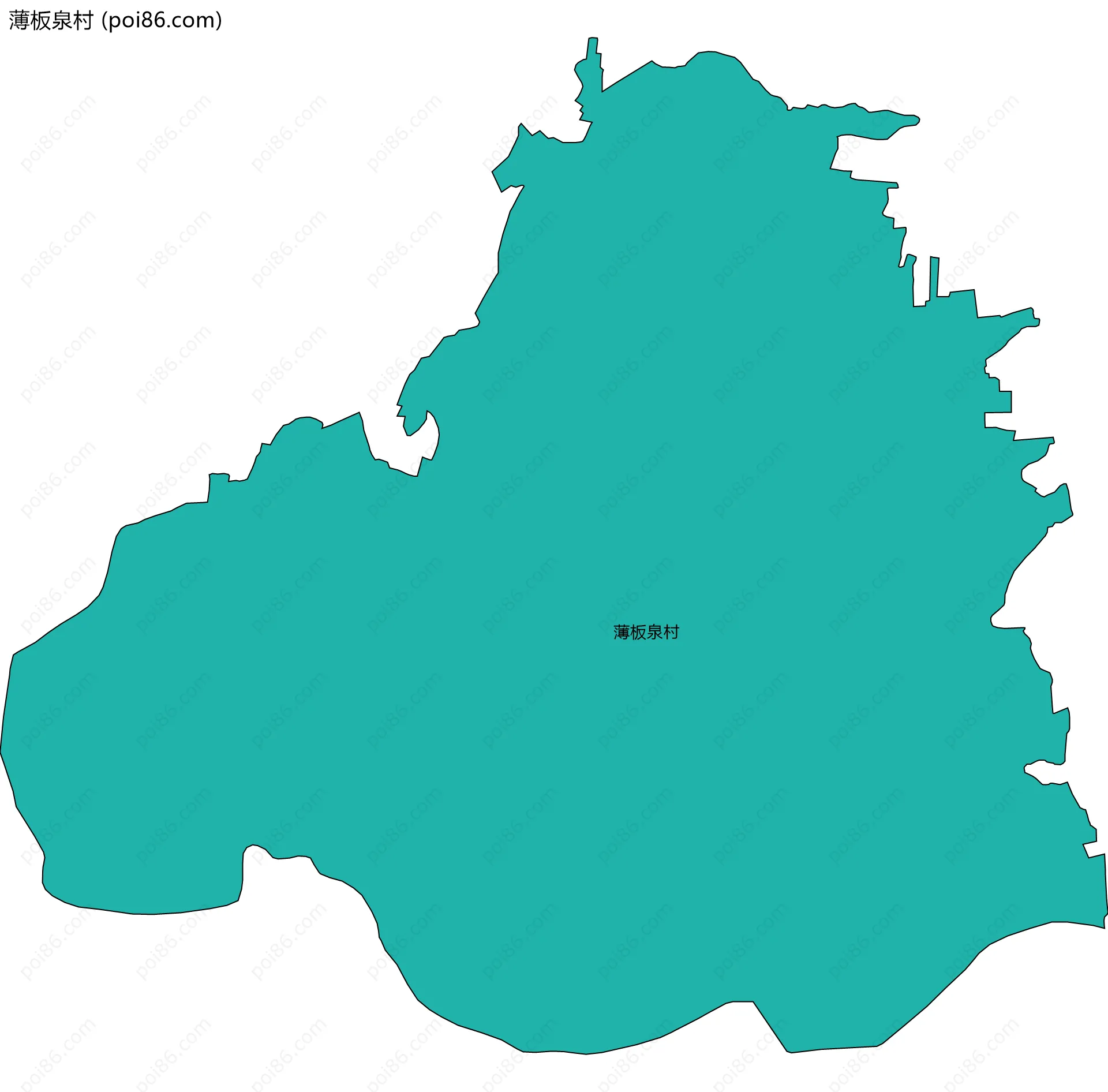 薄板泉村边界地图