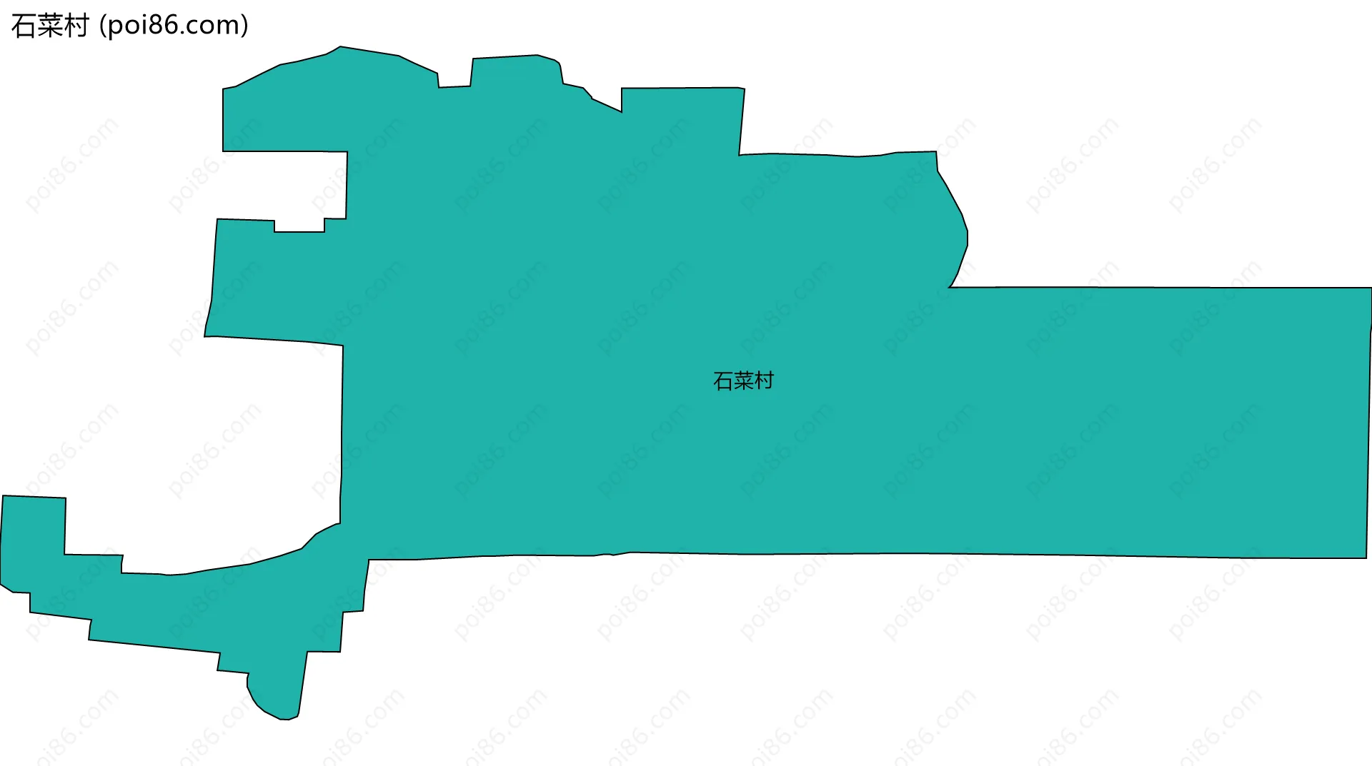 石菜村边界地图