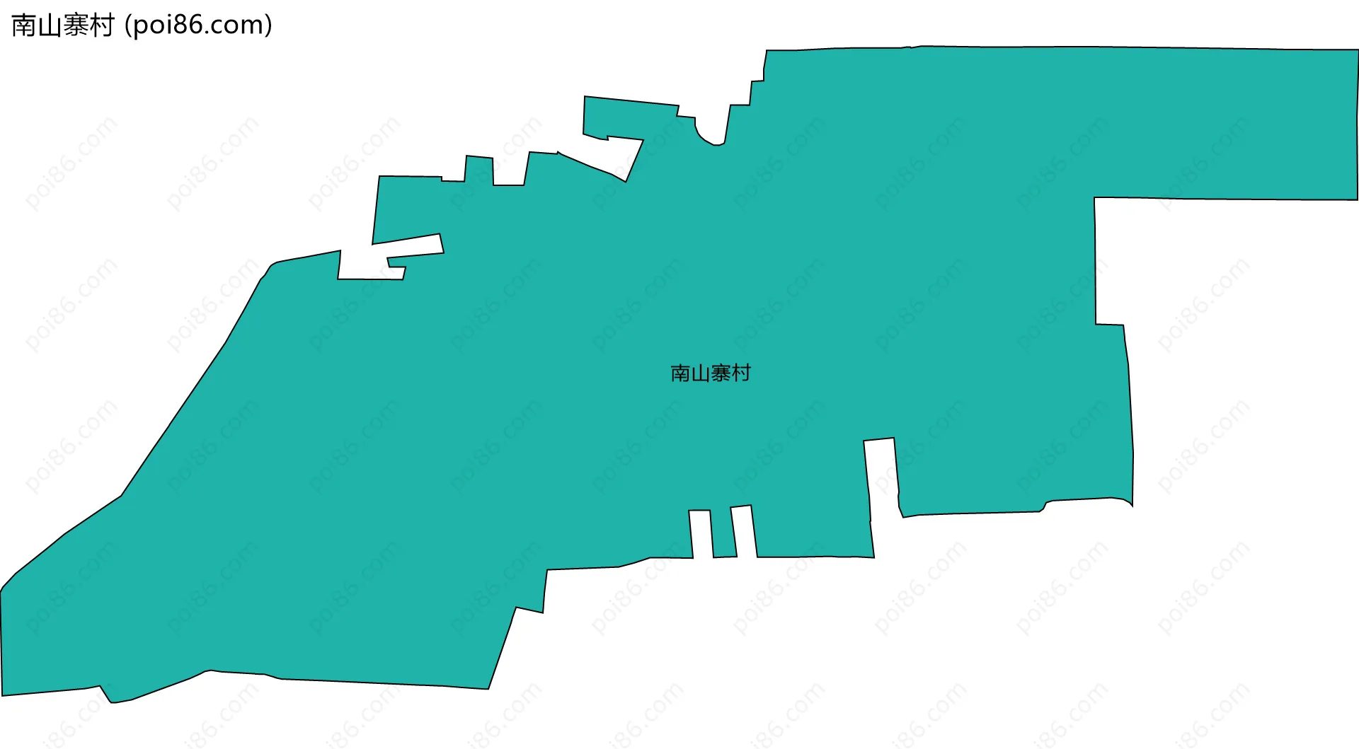 南山寨村边界地图
