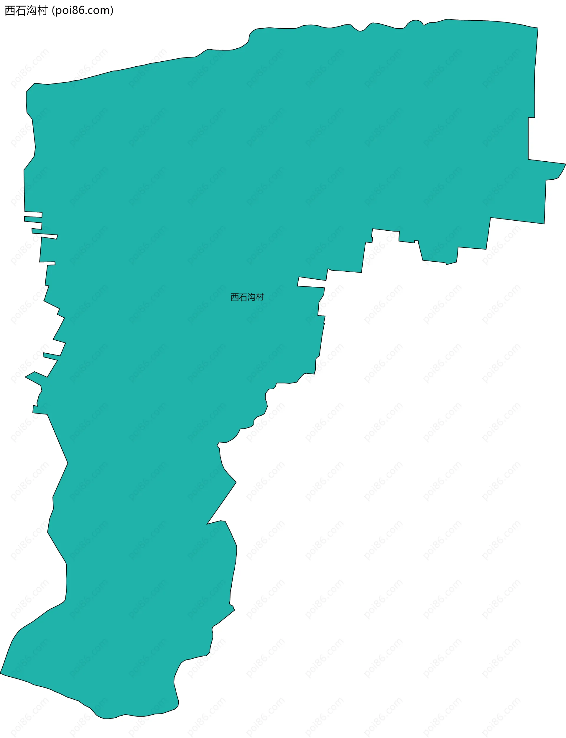 西石沟村边界地图