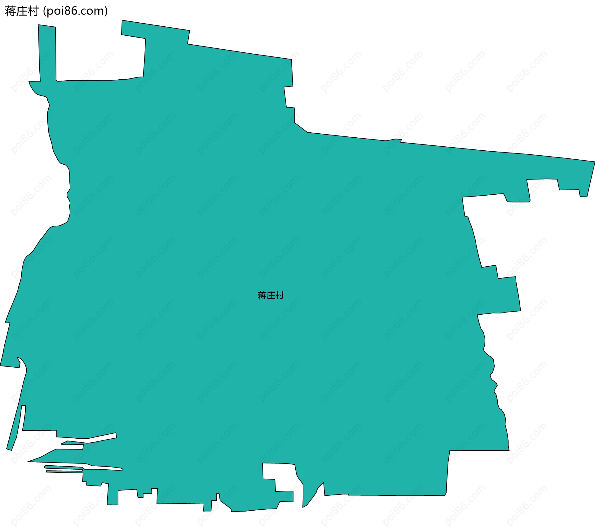 蒋庄村边界地图