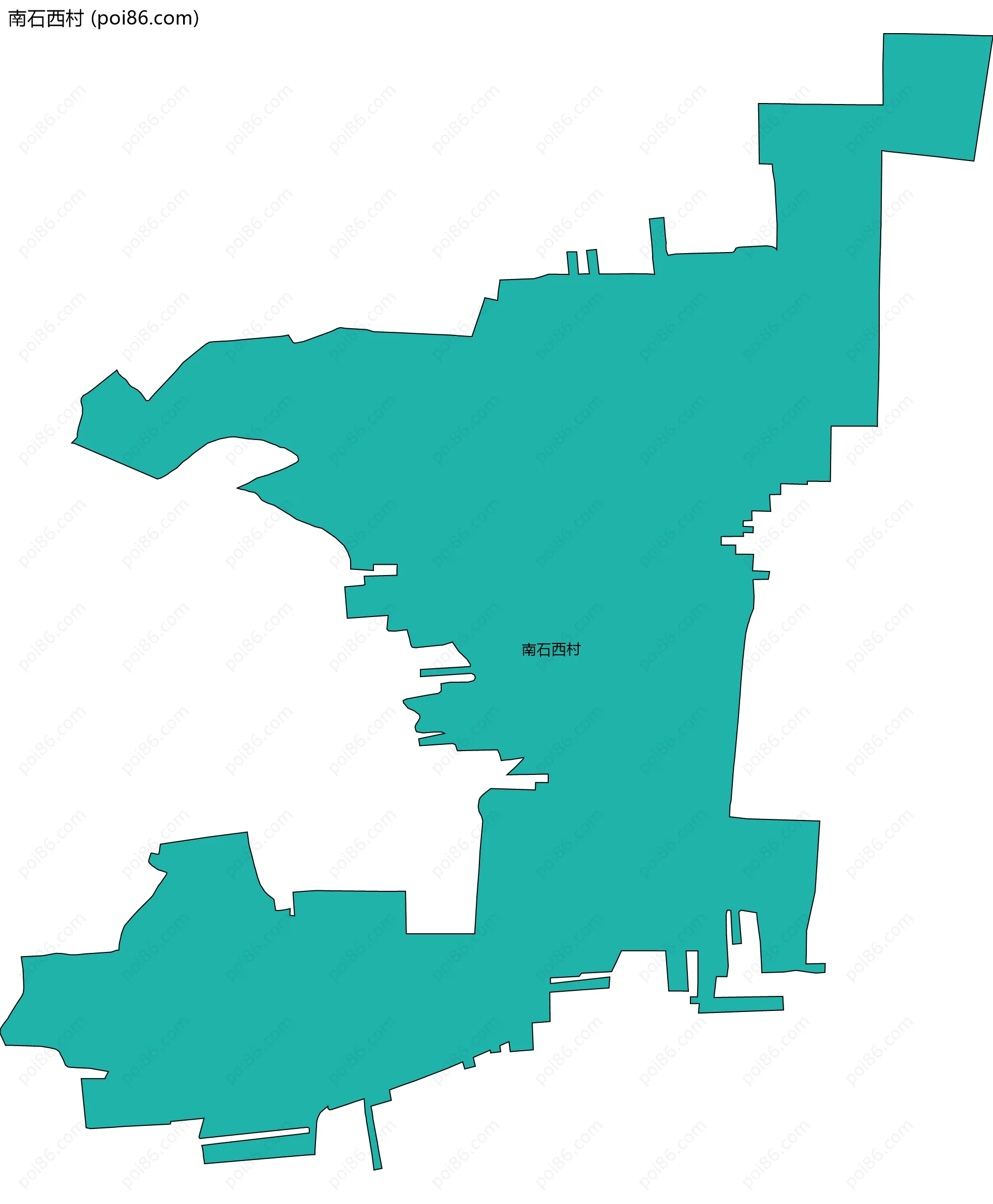 南石西村边界地图