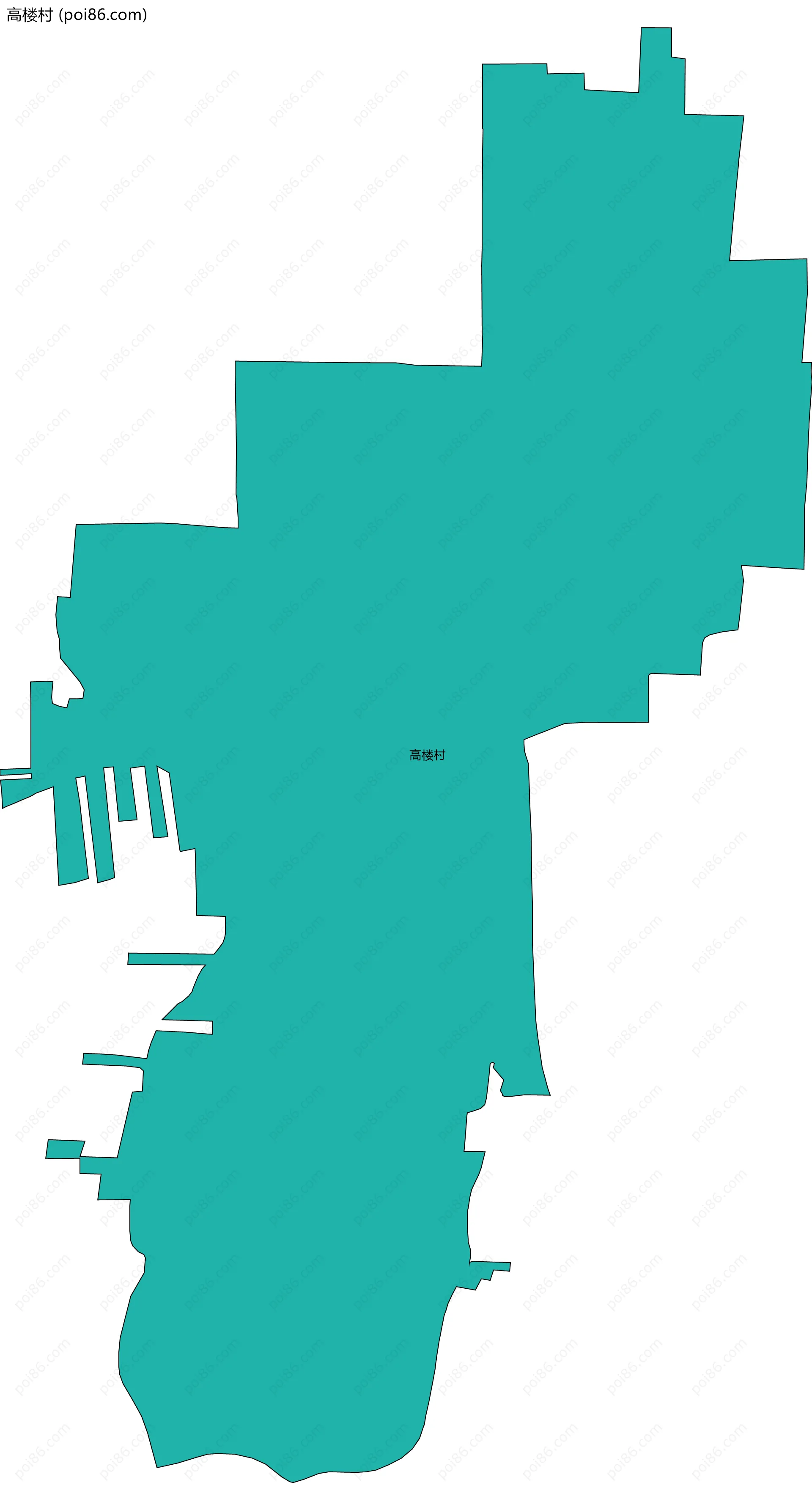 高楼村边界地图