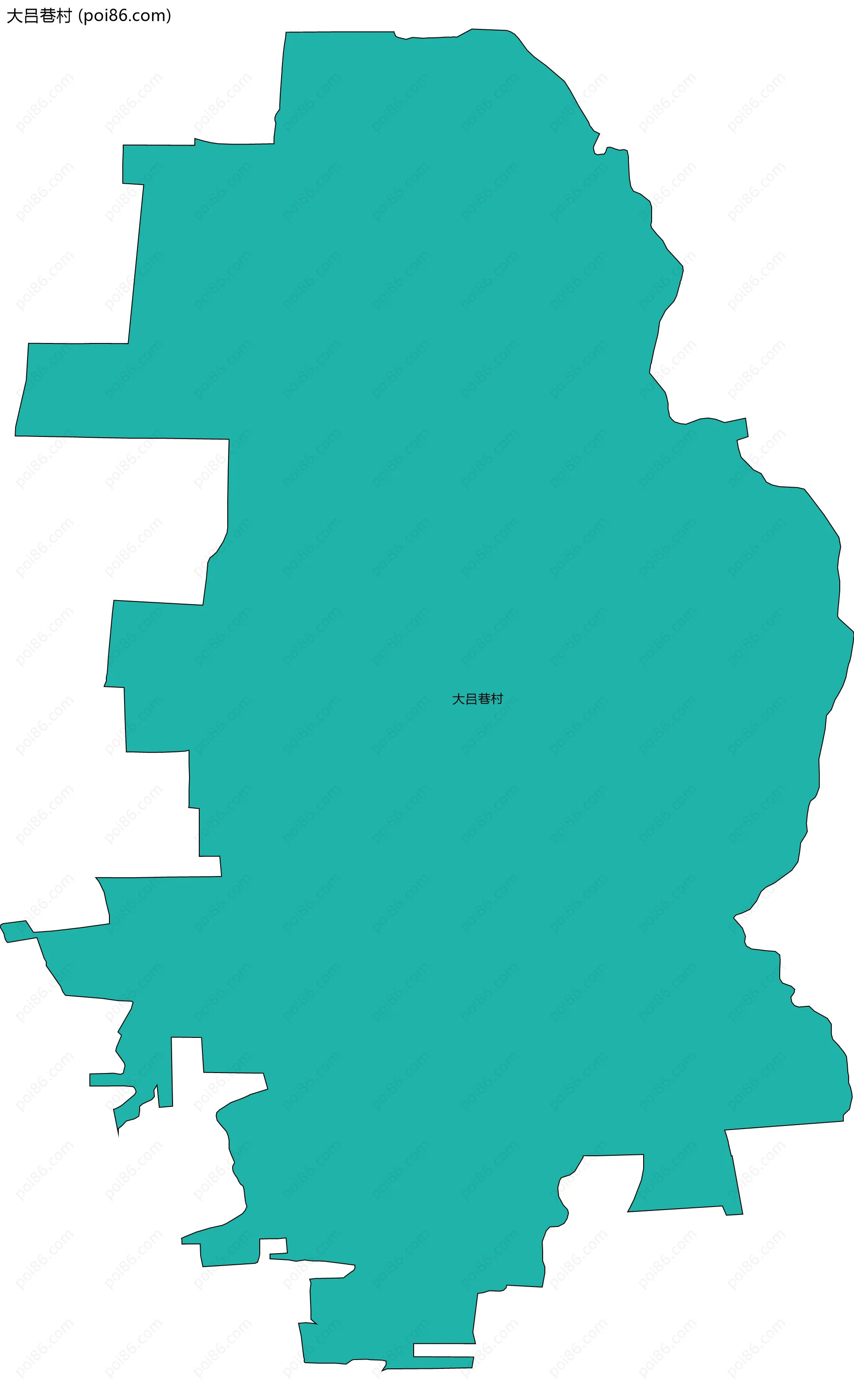 大吕巷村边界地图