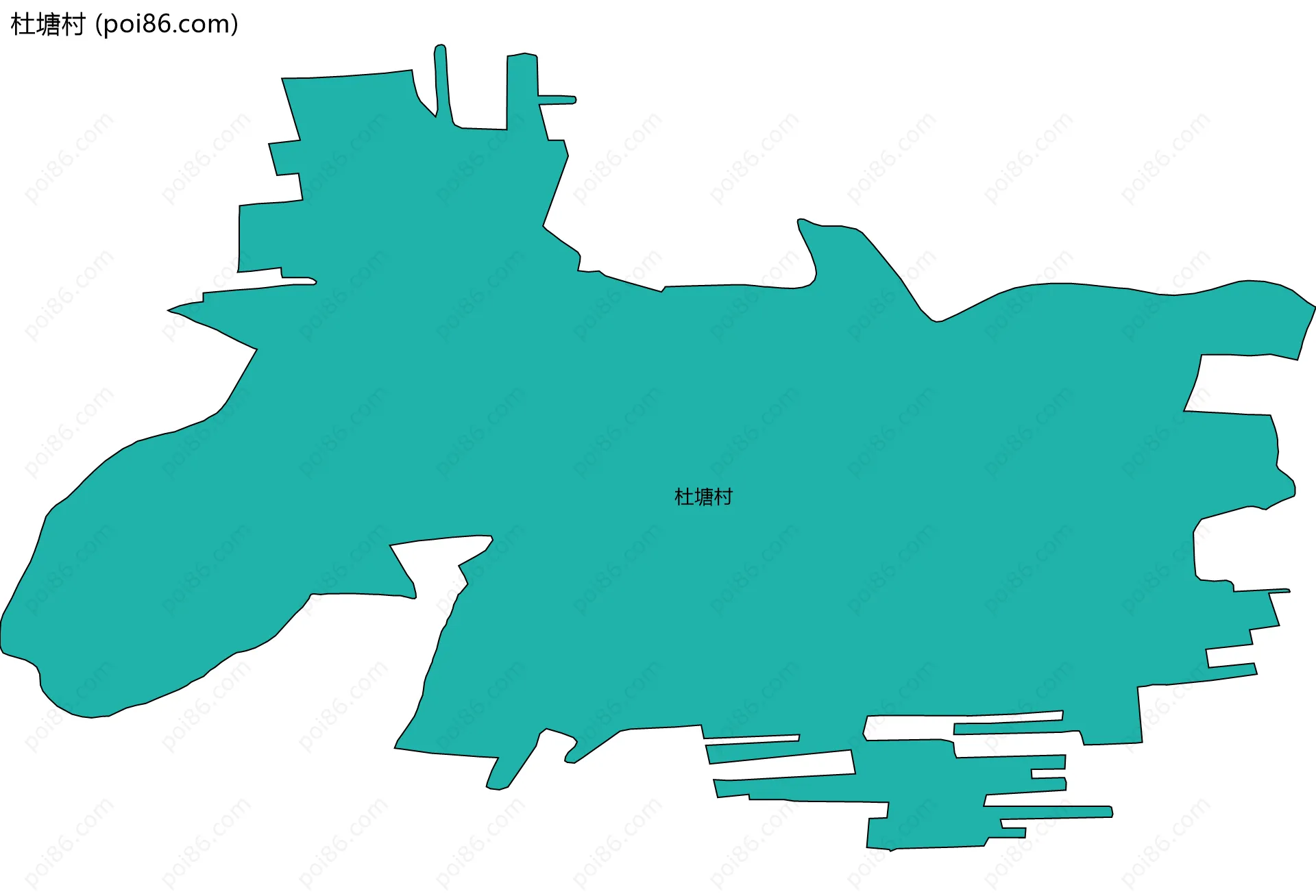 杜塘村边界地图