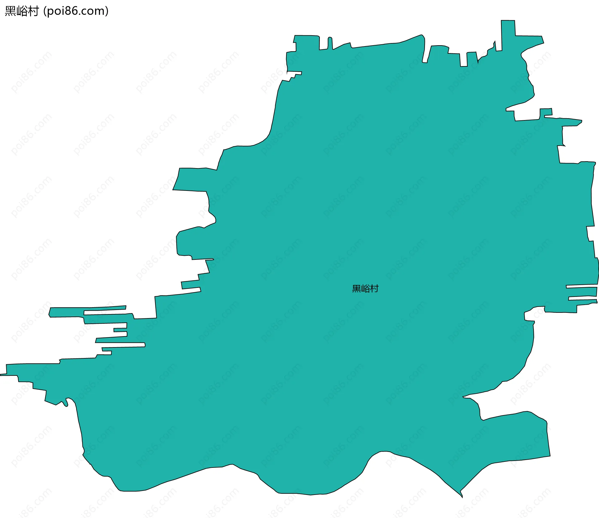 黑峪村边界地图