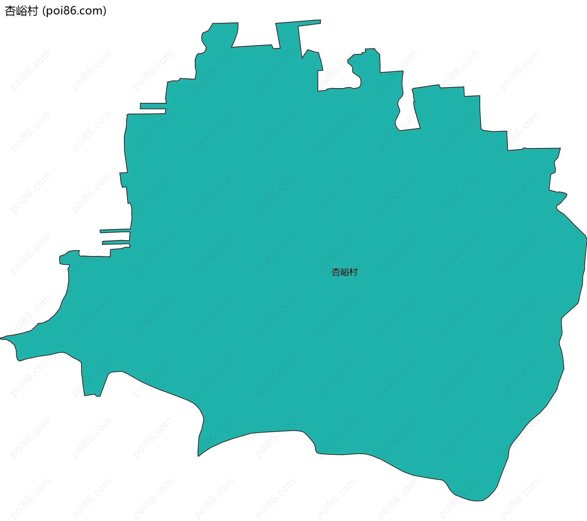 杏峪村边界地图