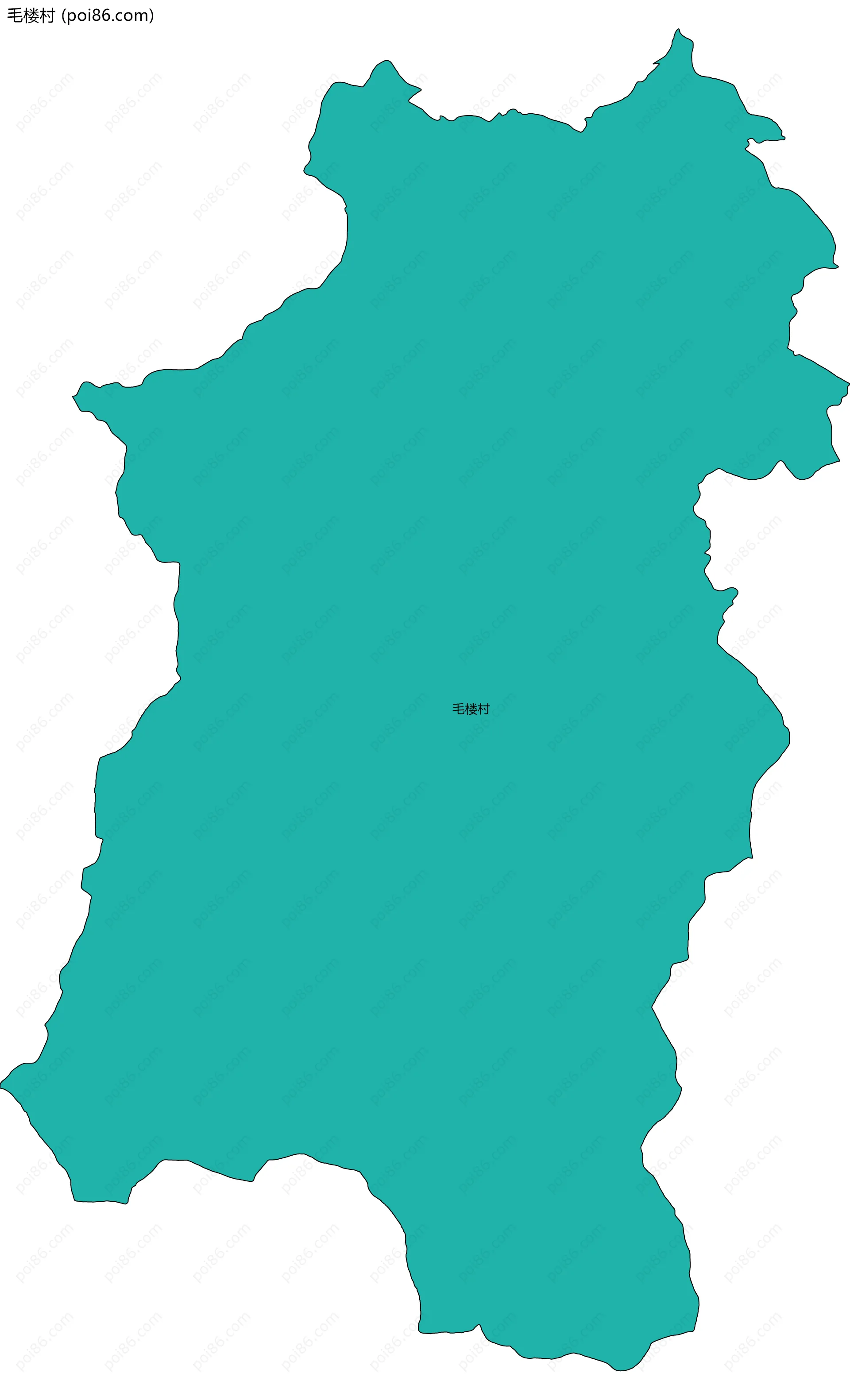 毛楼村边界地图