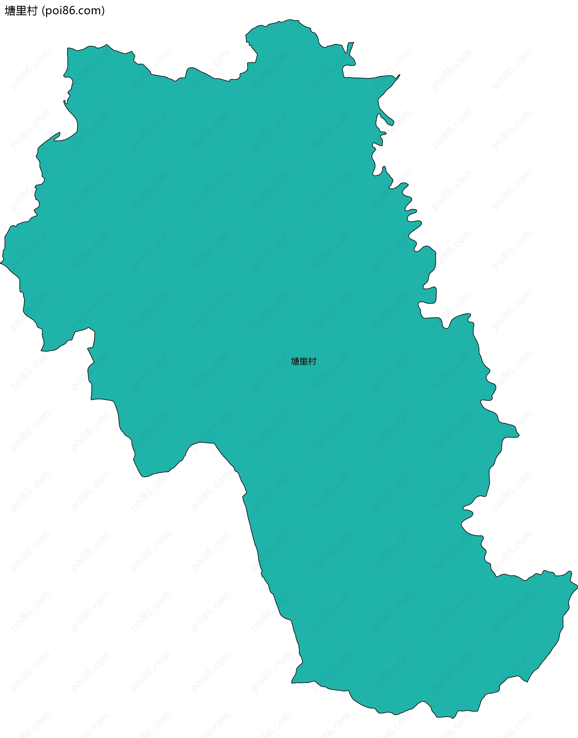 塘里村边界地图