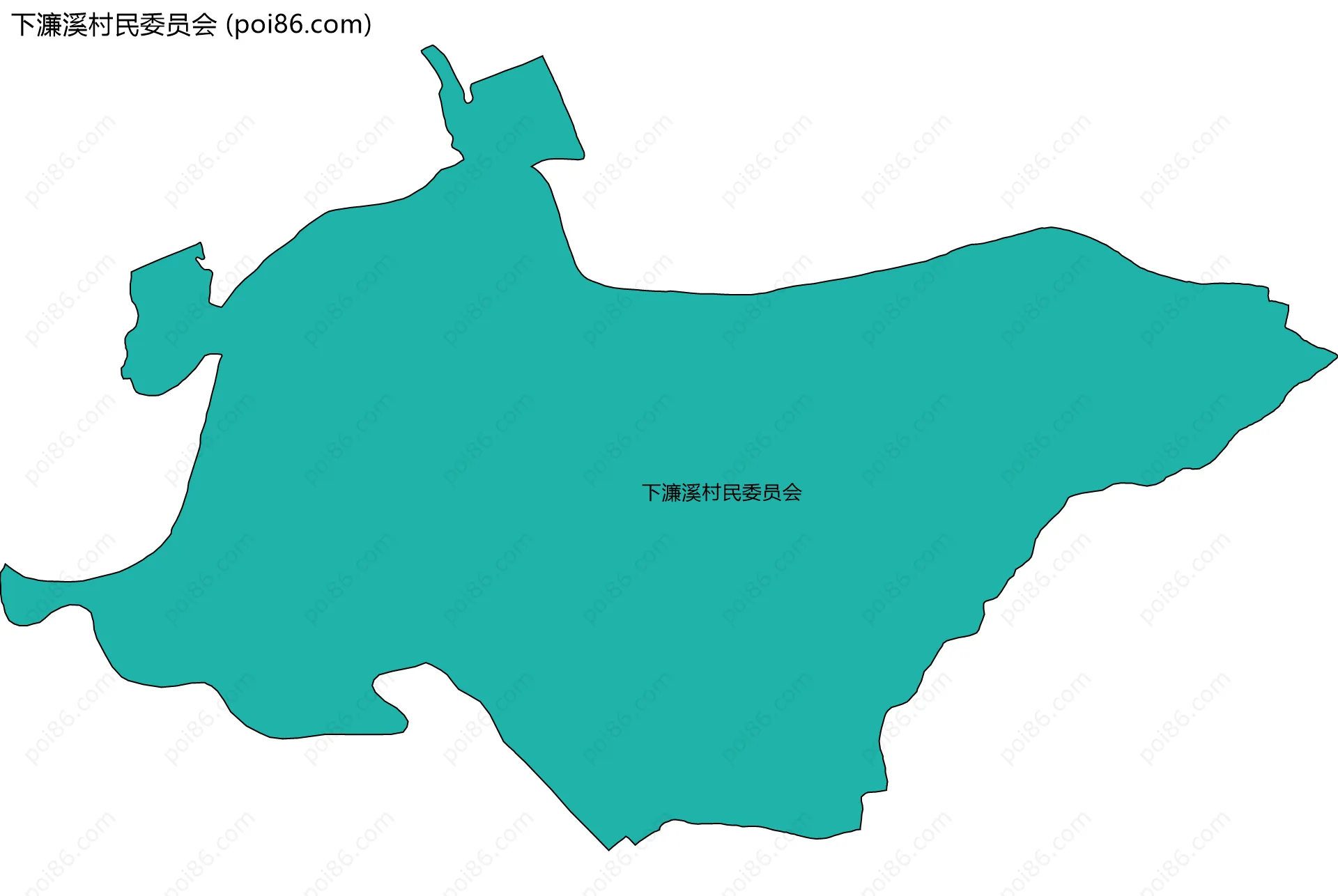 下濂溪村民委员会边界地图