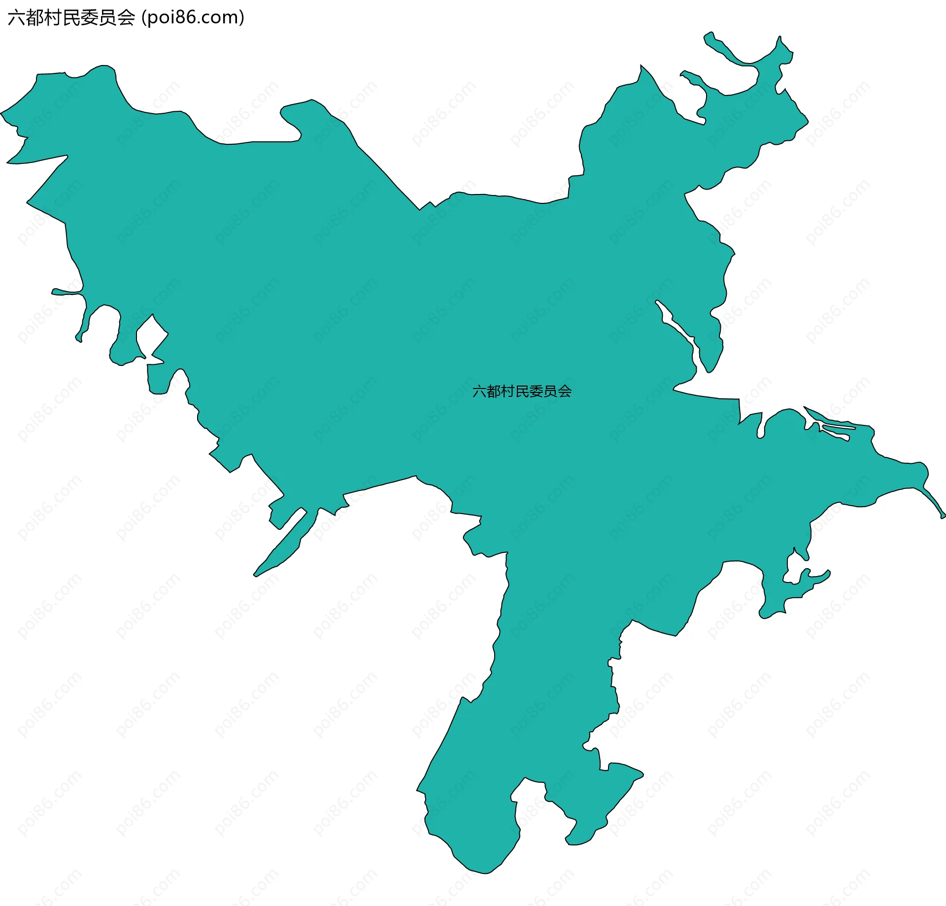 六都村民委员会边界地图