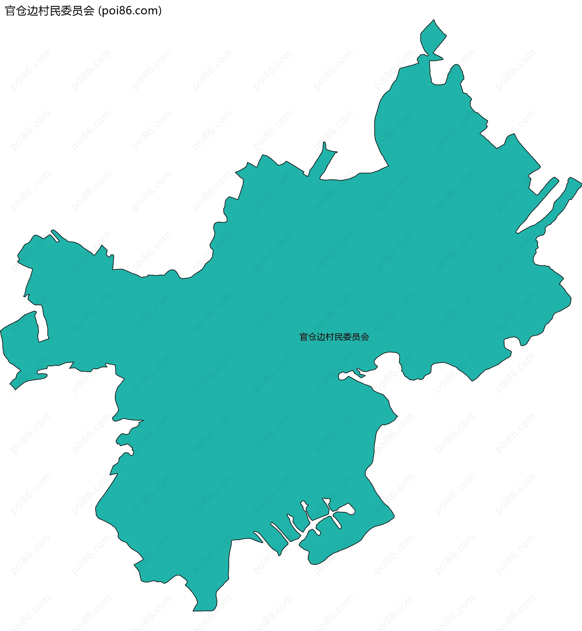 官仓边村民委员会边界地图