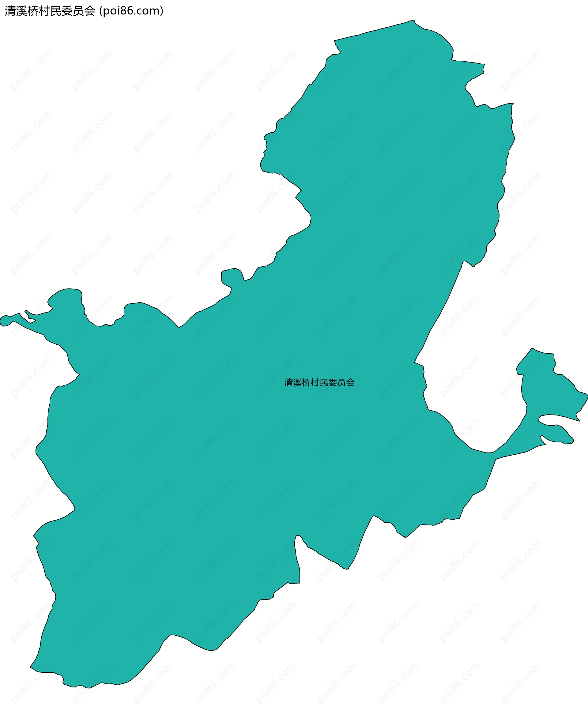 清溪桥村民委员会边界地图