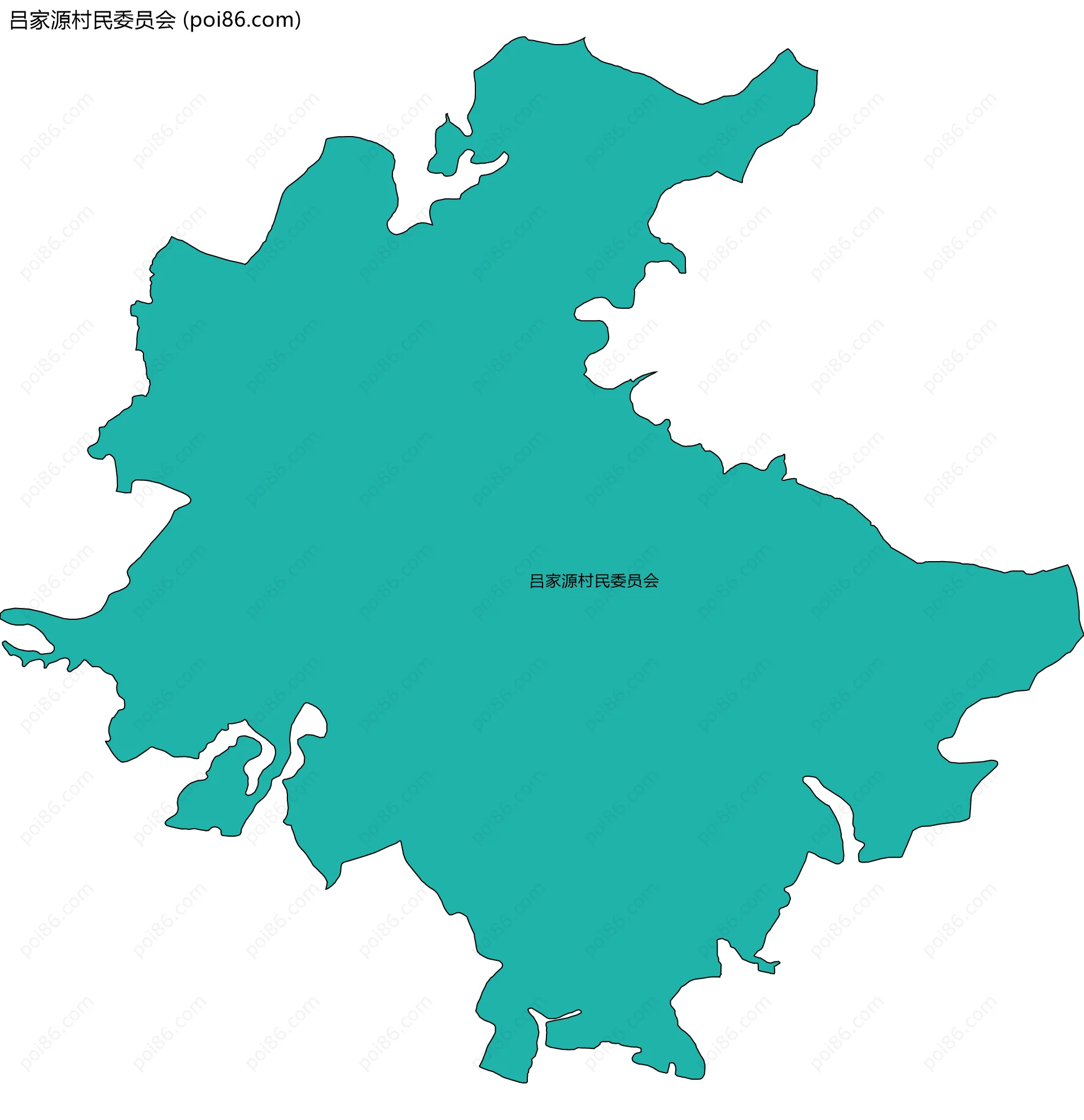 吕家源村民委员会边界地图