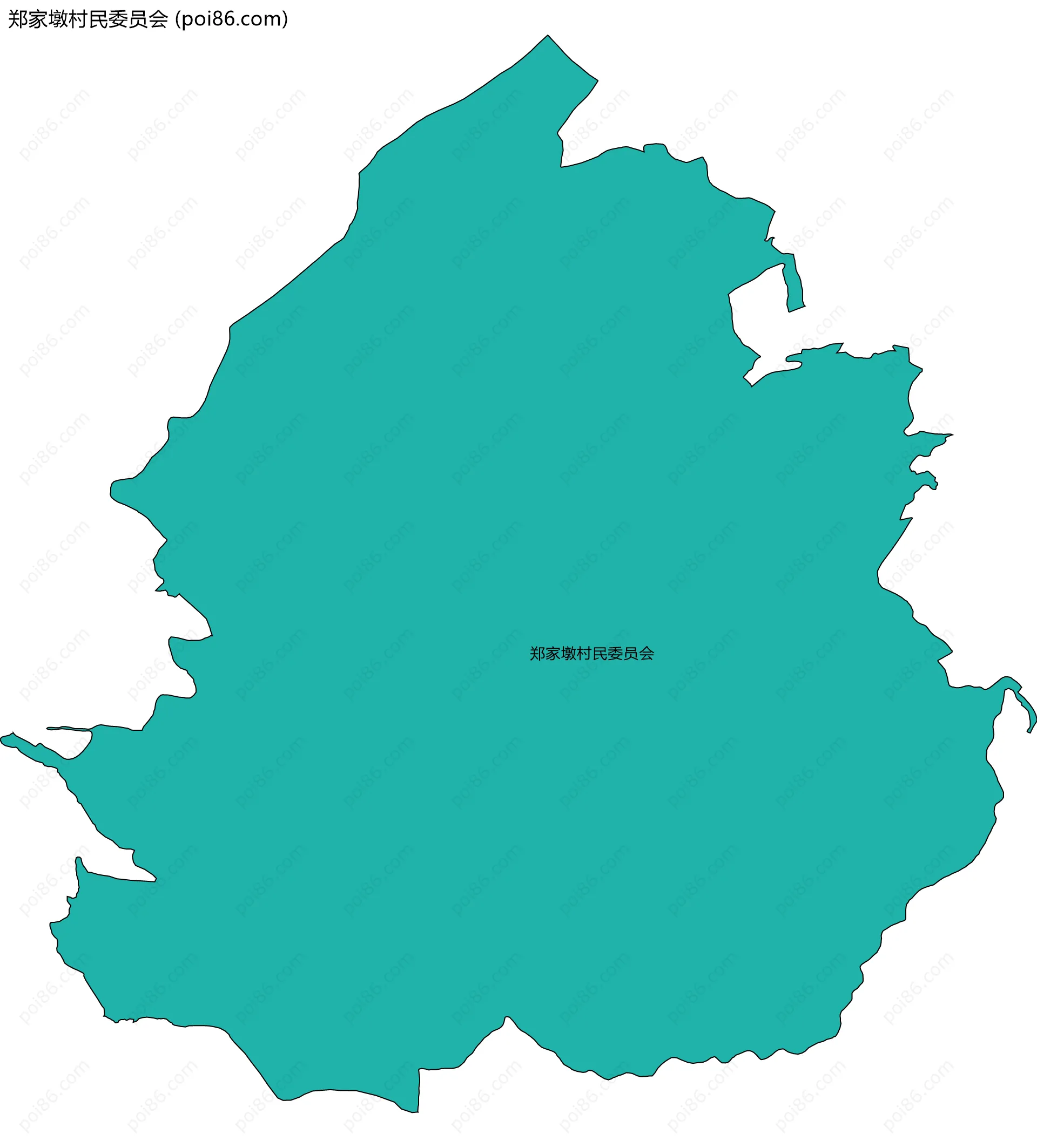 郑家墩村民委员会边界地图