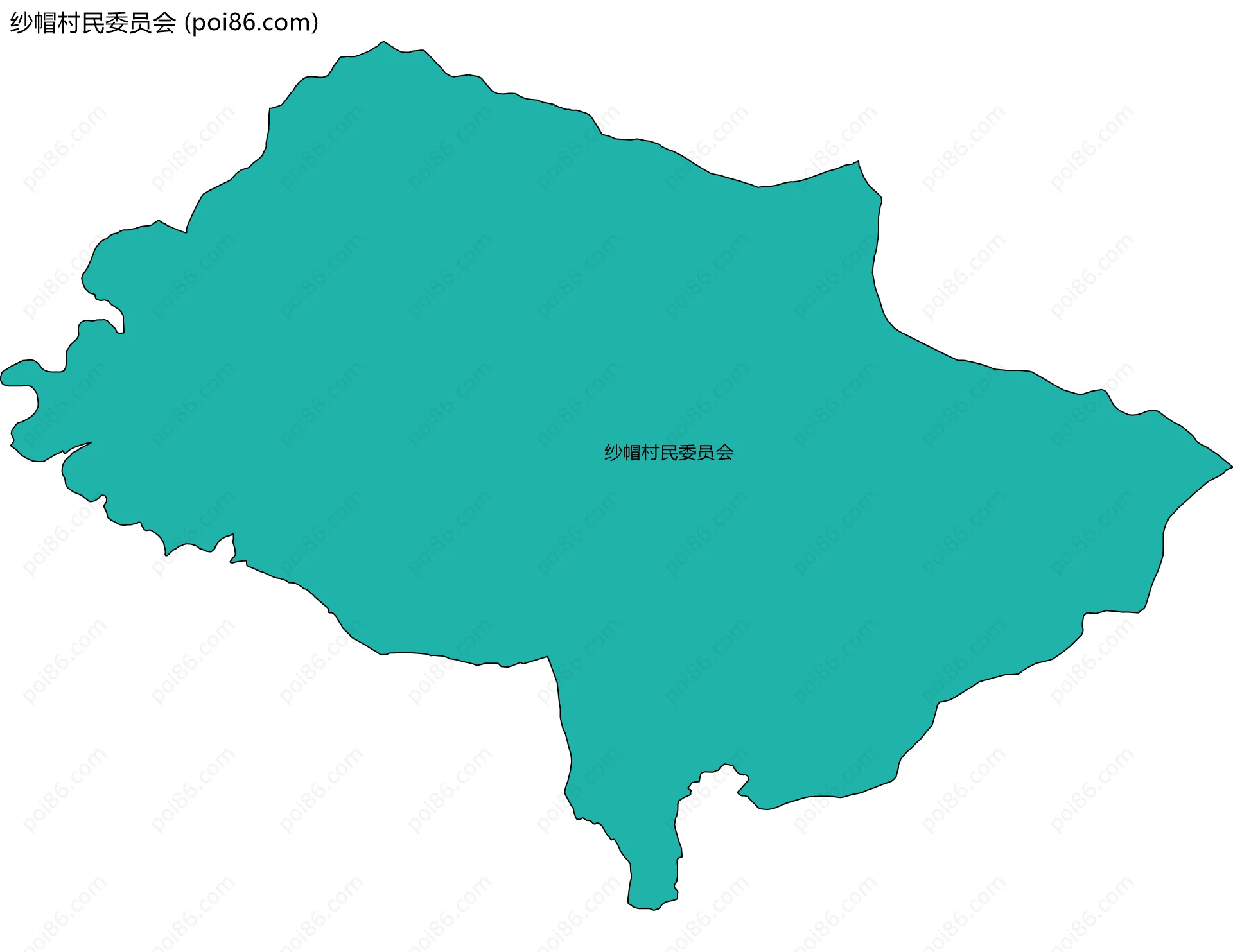 纱帽村民委员会边界地图