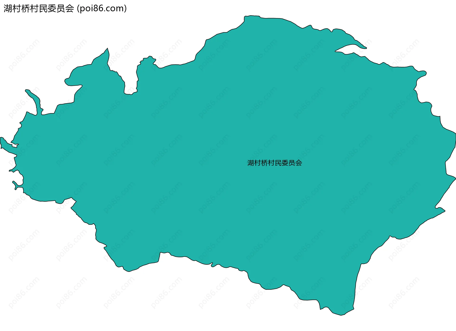 湖村桥村民委员会边界地图