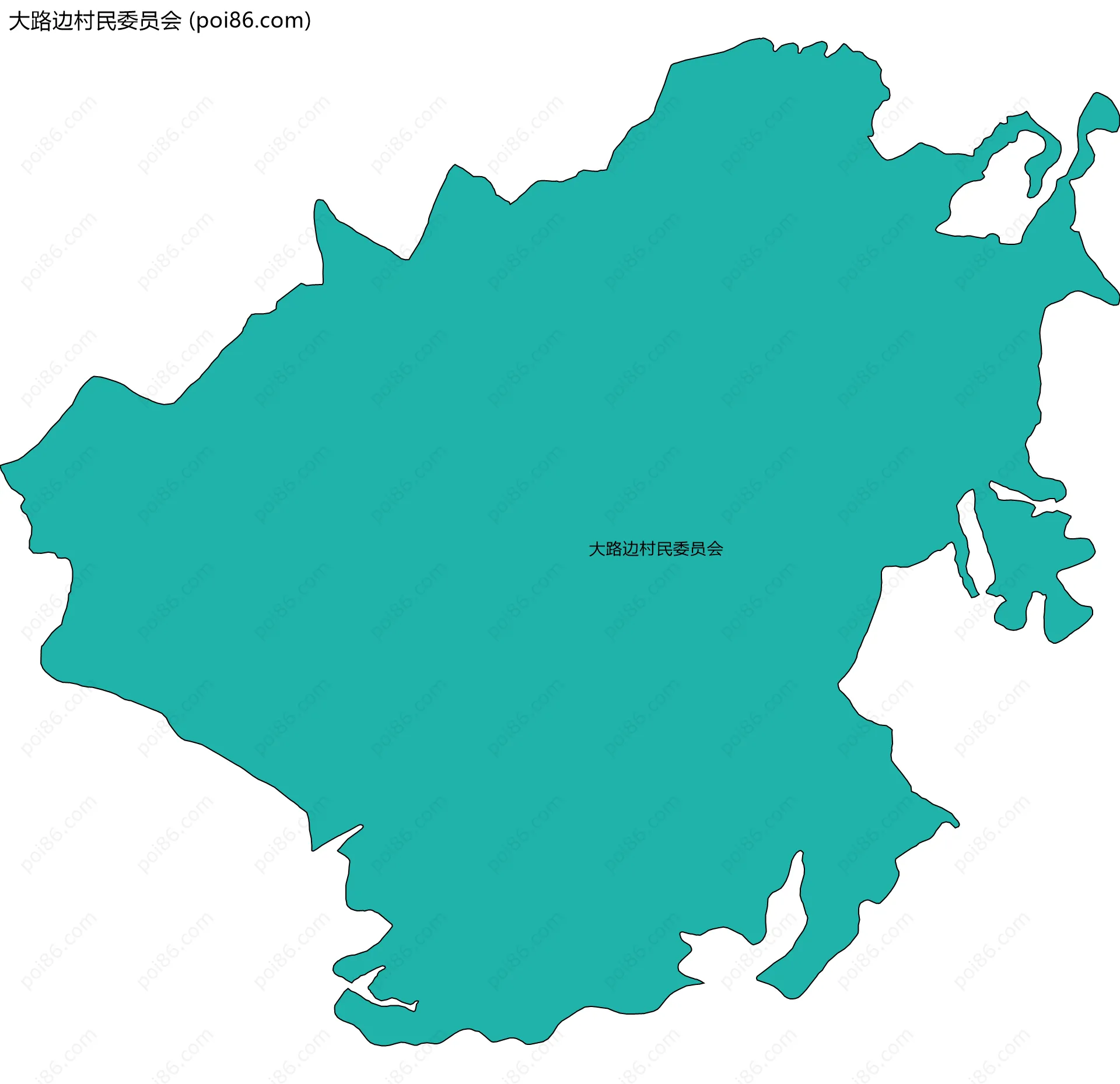 大路边村民委员会边界地图