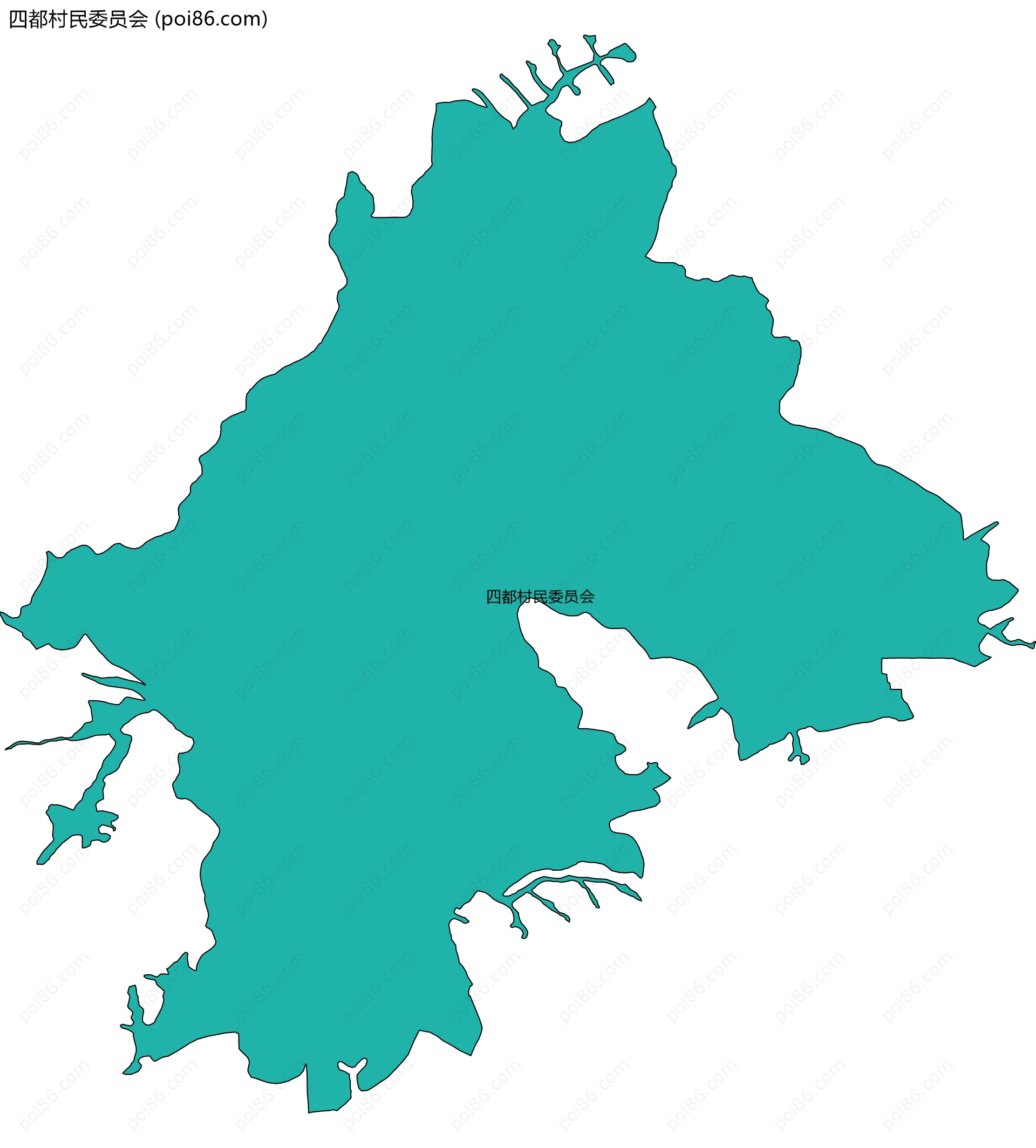 四都村民委员会边界地图