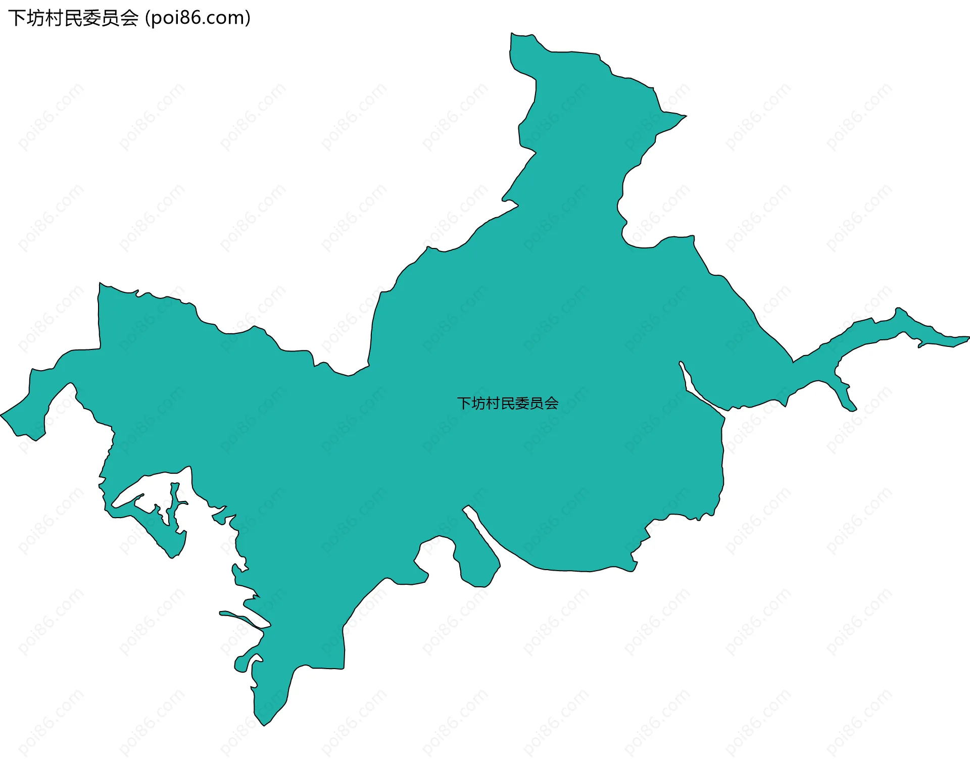 下坊村民委员会边界地图