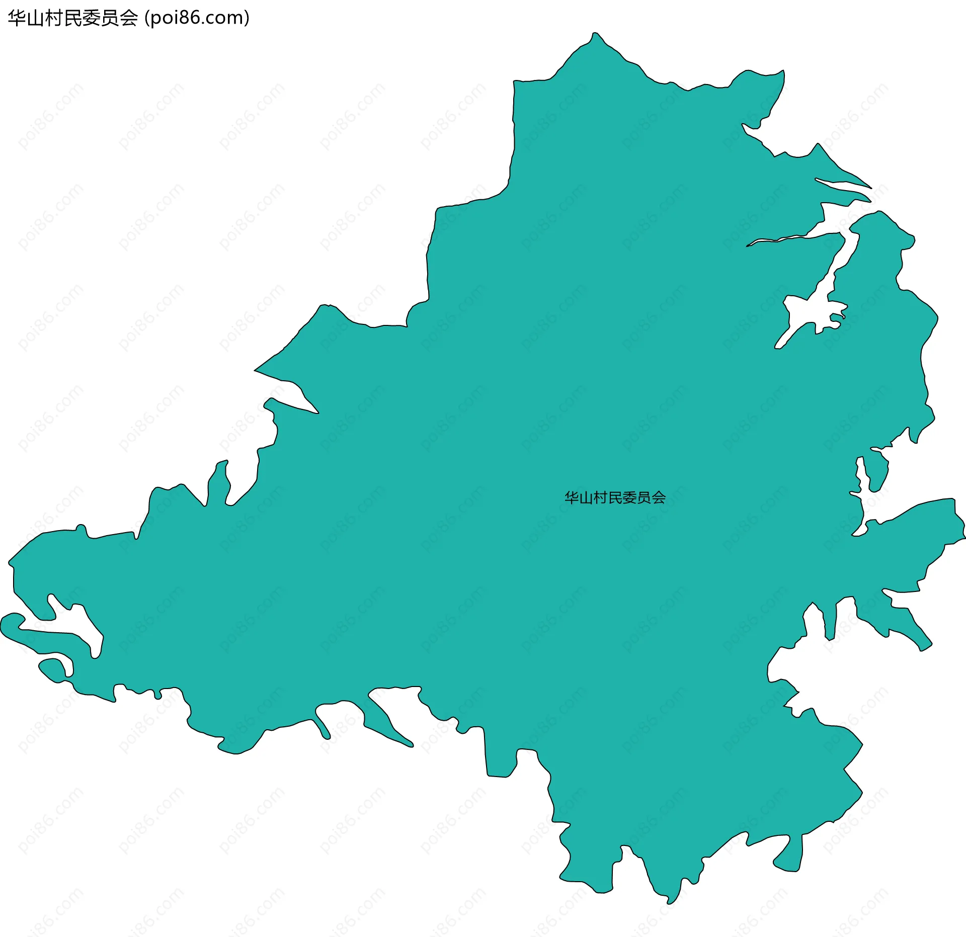 华山村民委员会边界地图