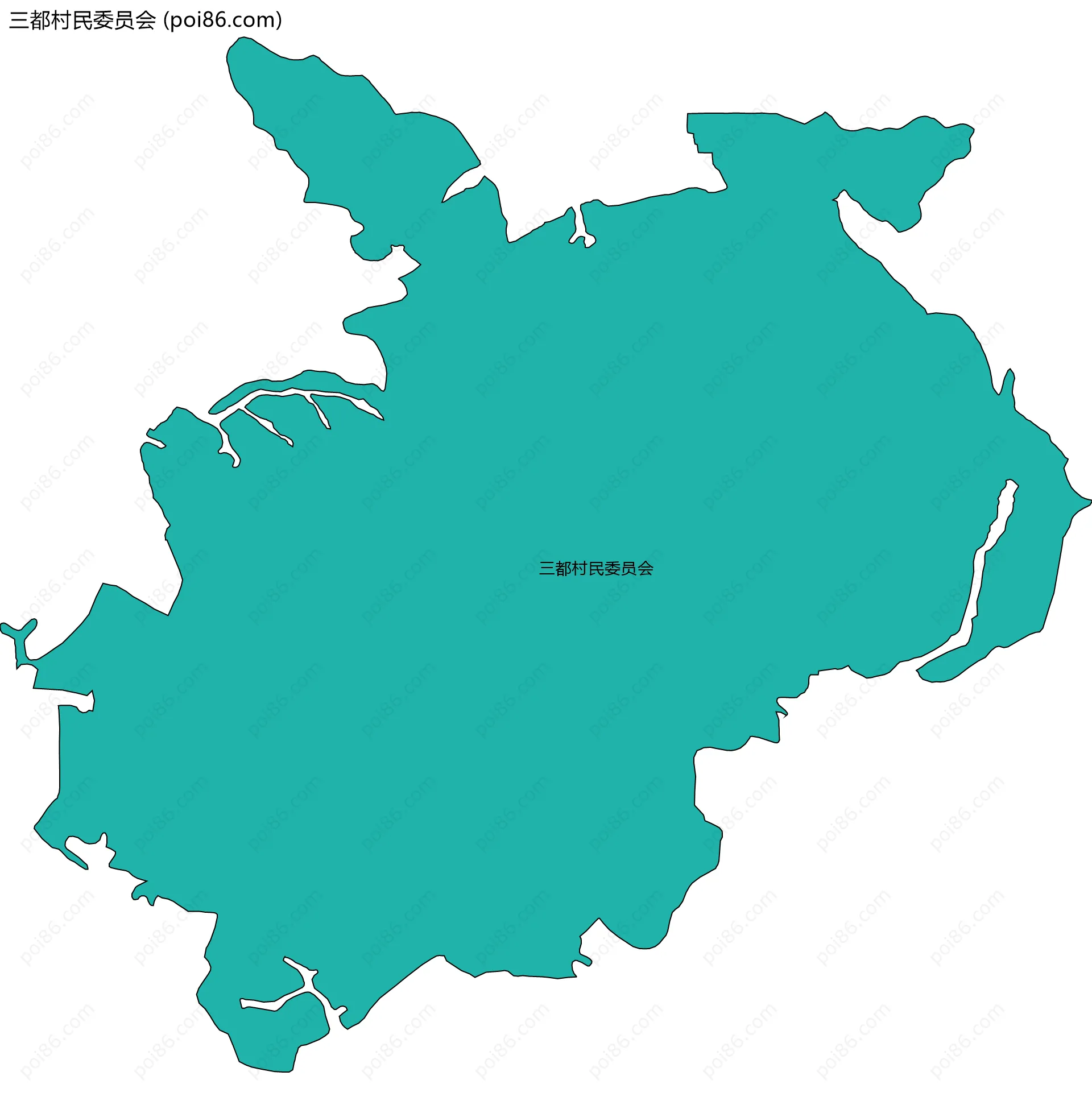 三都村民委员会边界地图