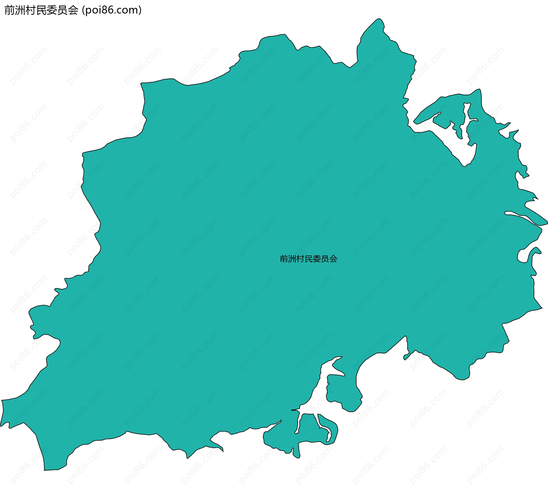 前洲村民委员会边界地图