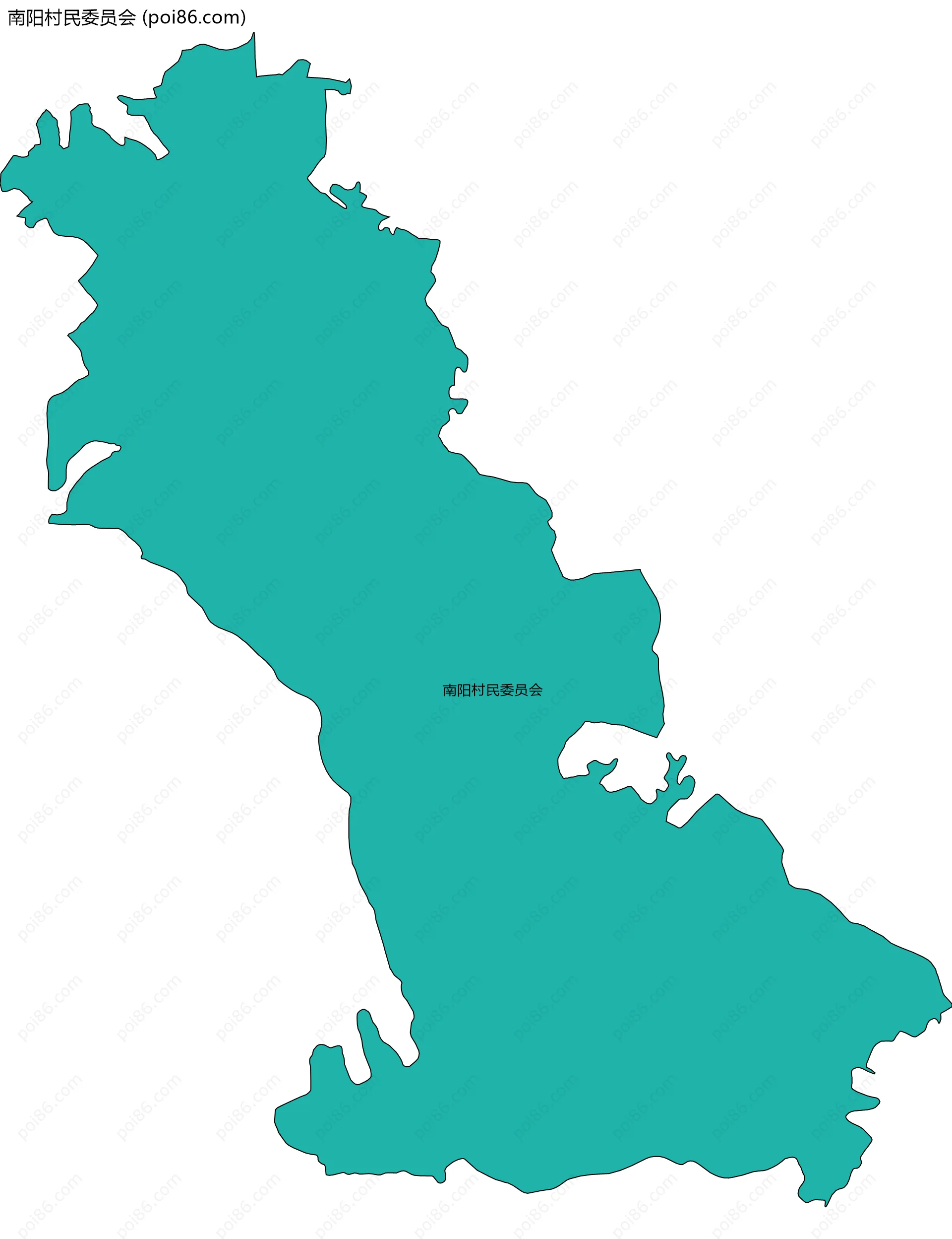 南阳村民委员会边界地图