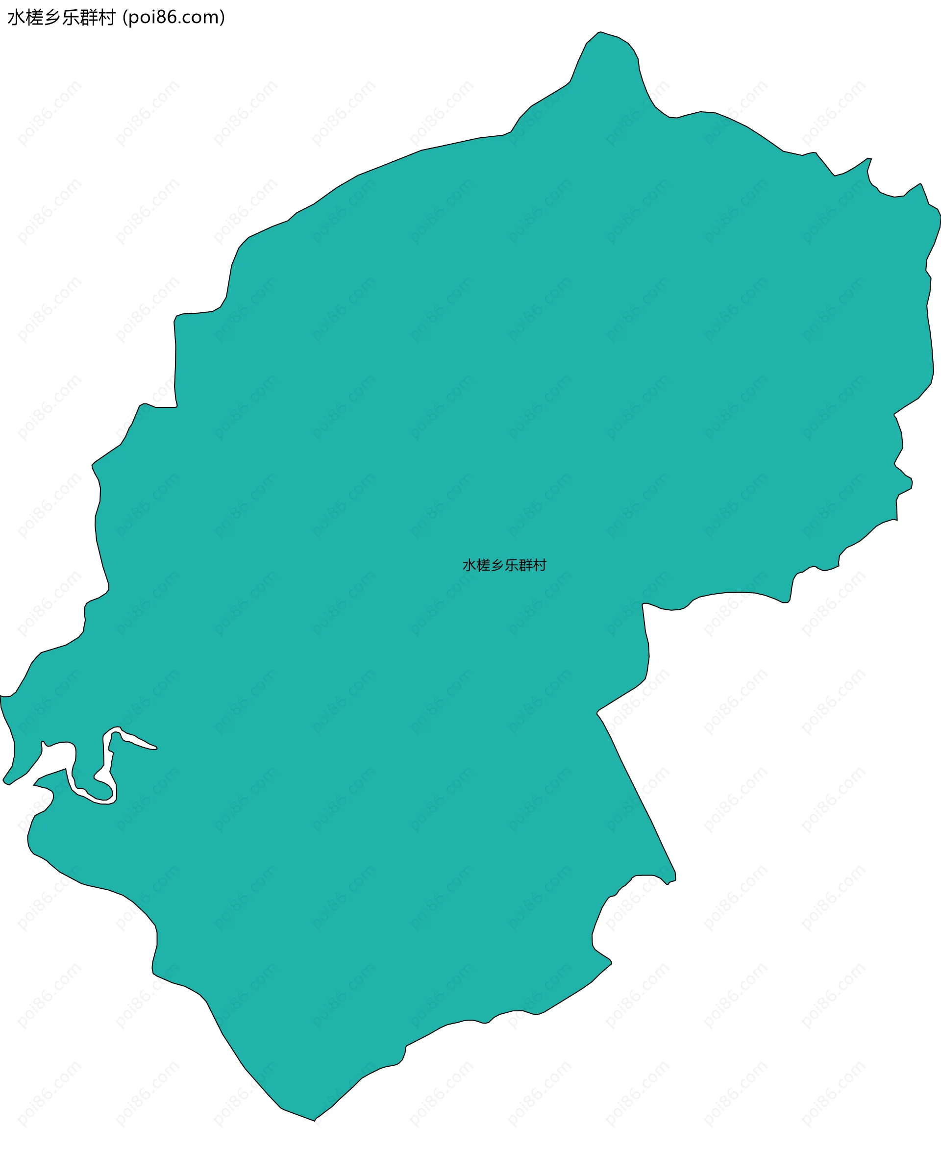 水槎乡乐群村边界地图