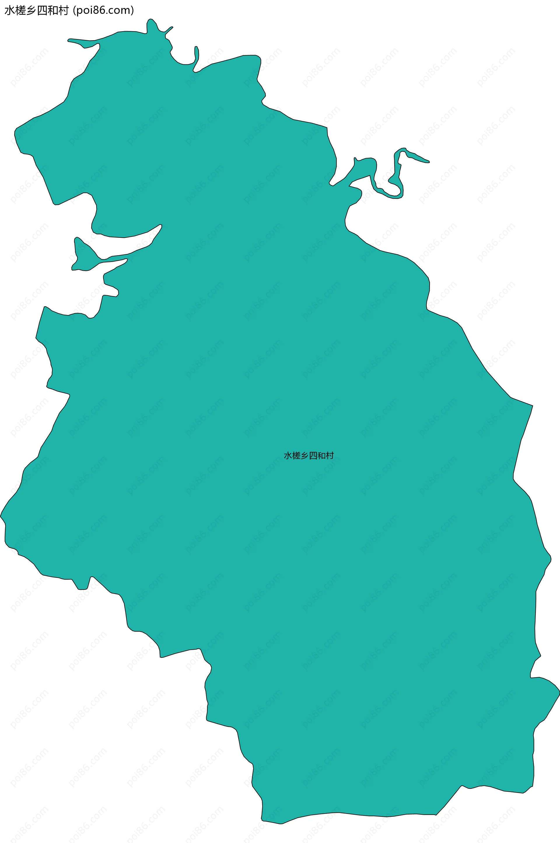 水槎乡四和村边界地图