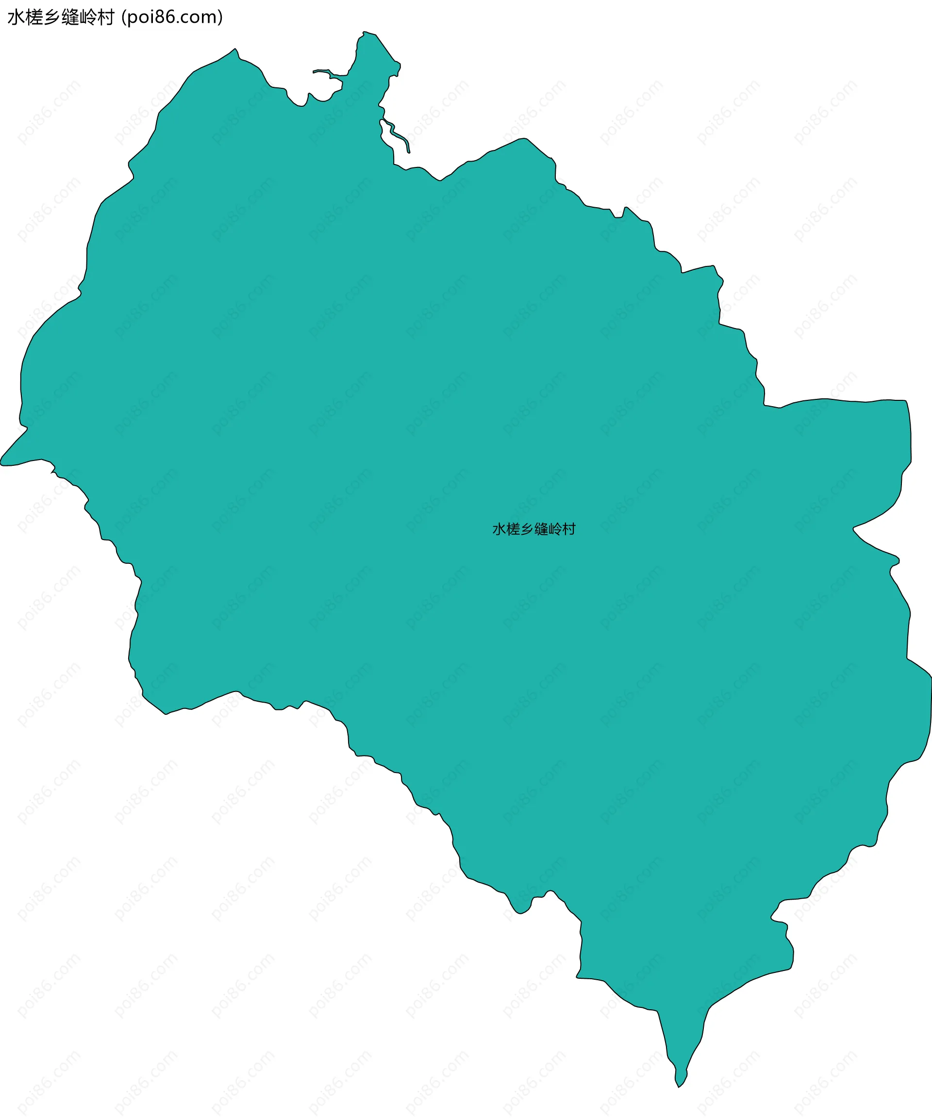 水槎乡缝岭村边界地图