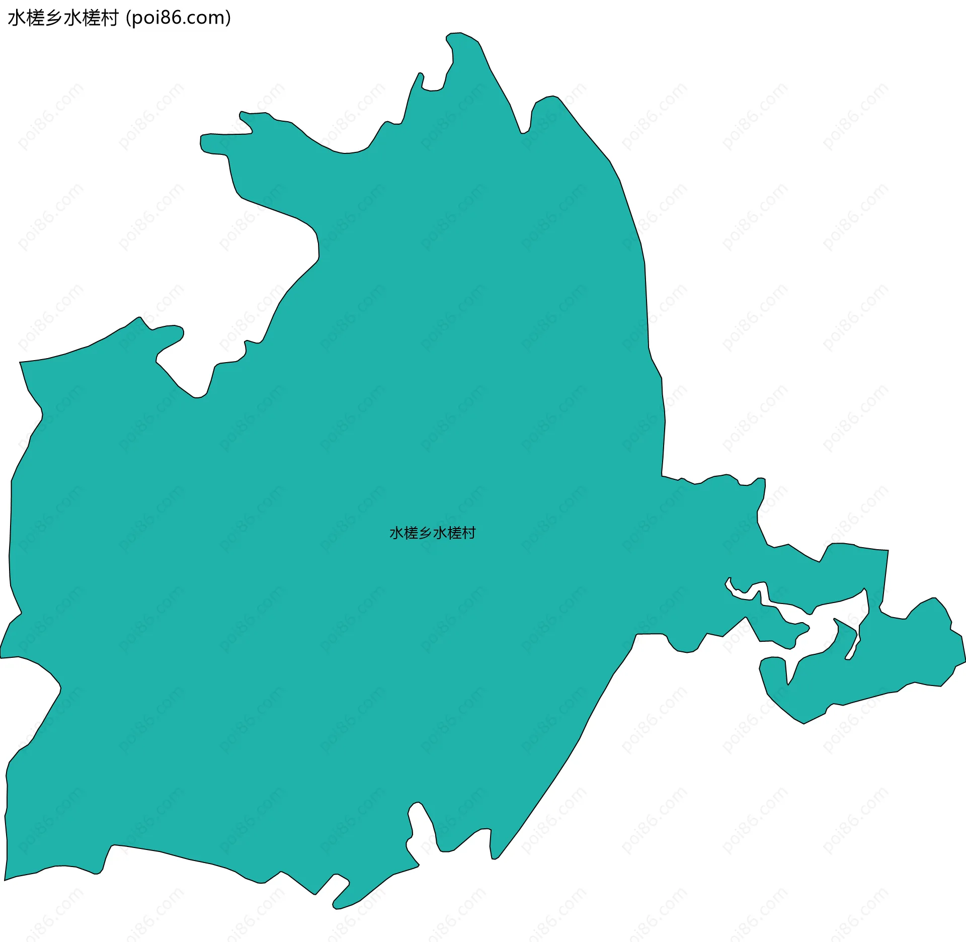 水槎乡水槎村边界地图