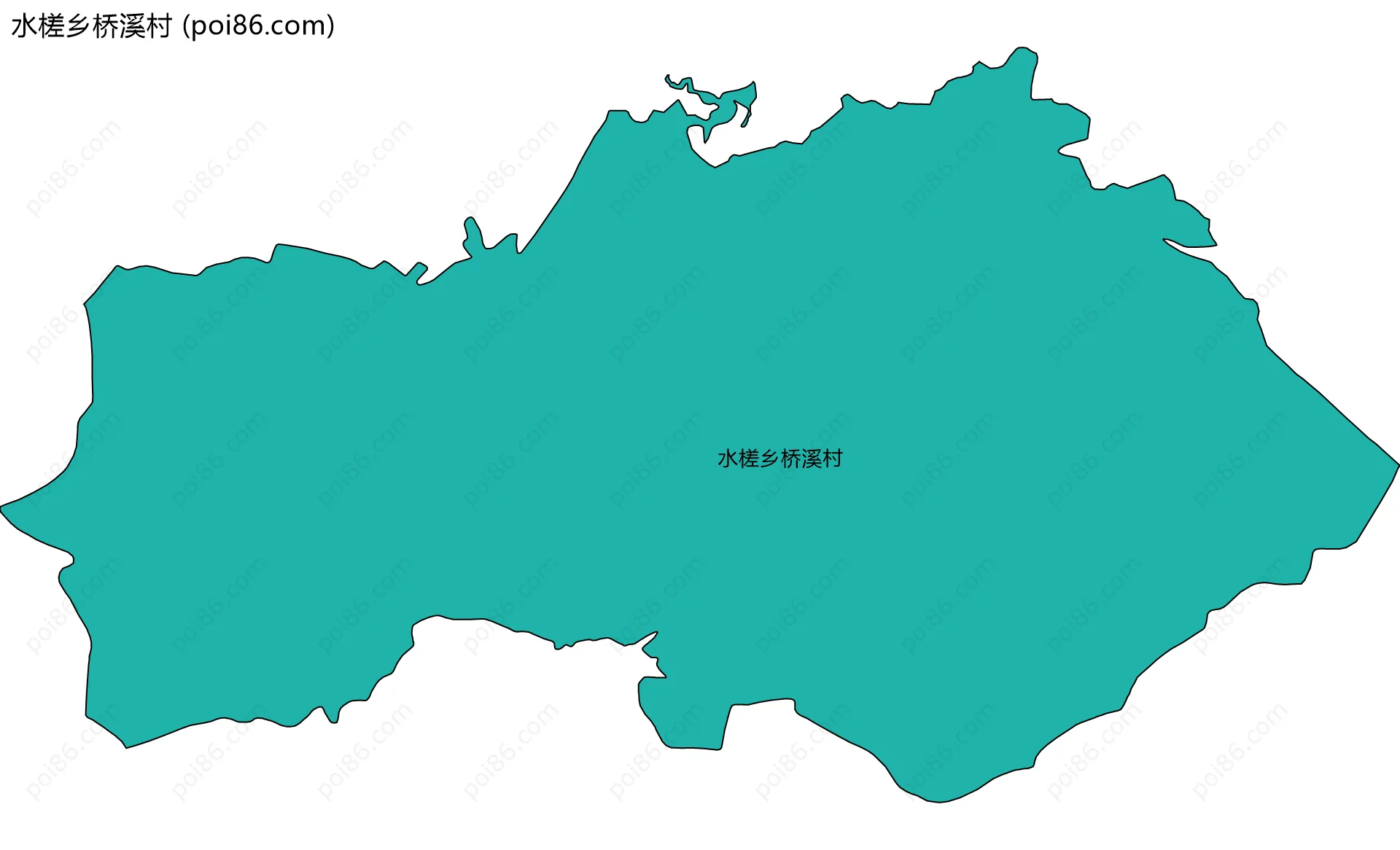 水槎乡桥溪村边界地图