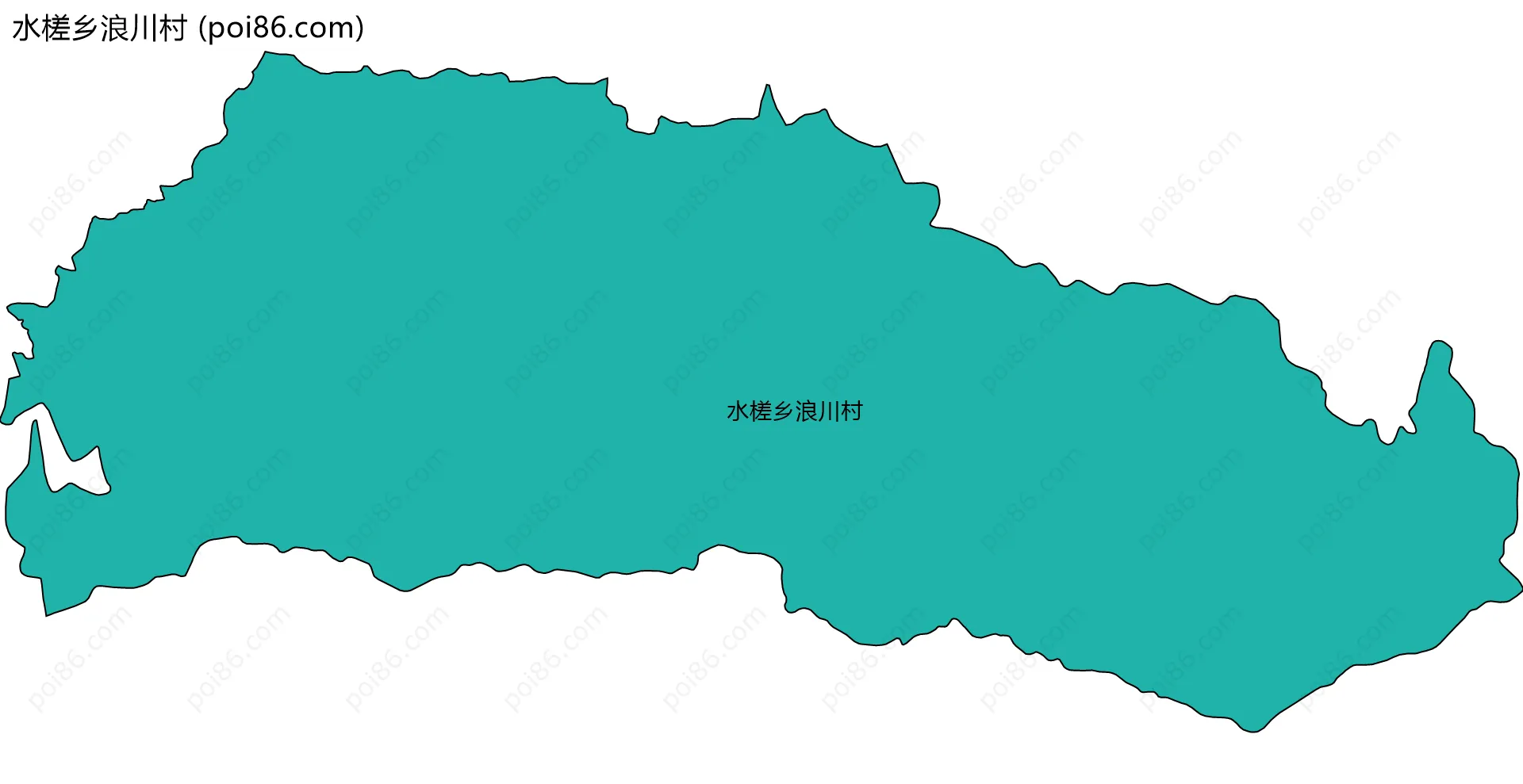 水槎乡浪川村边界地图