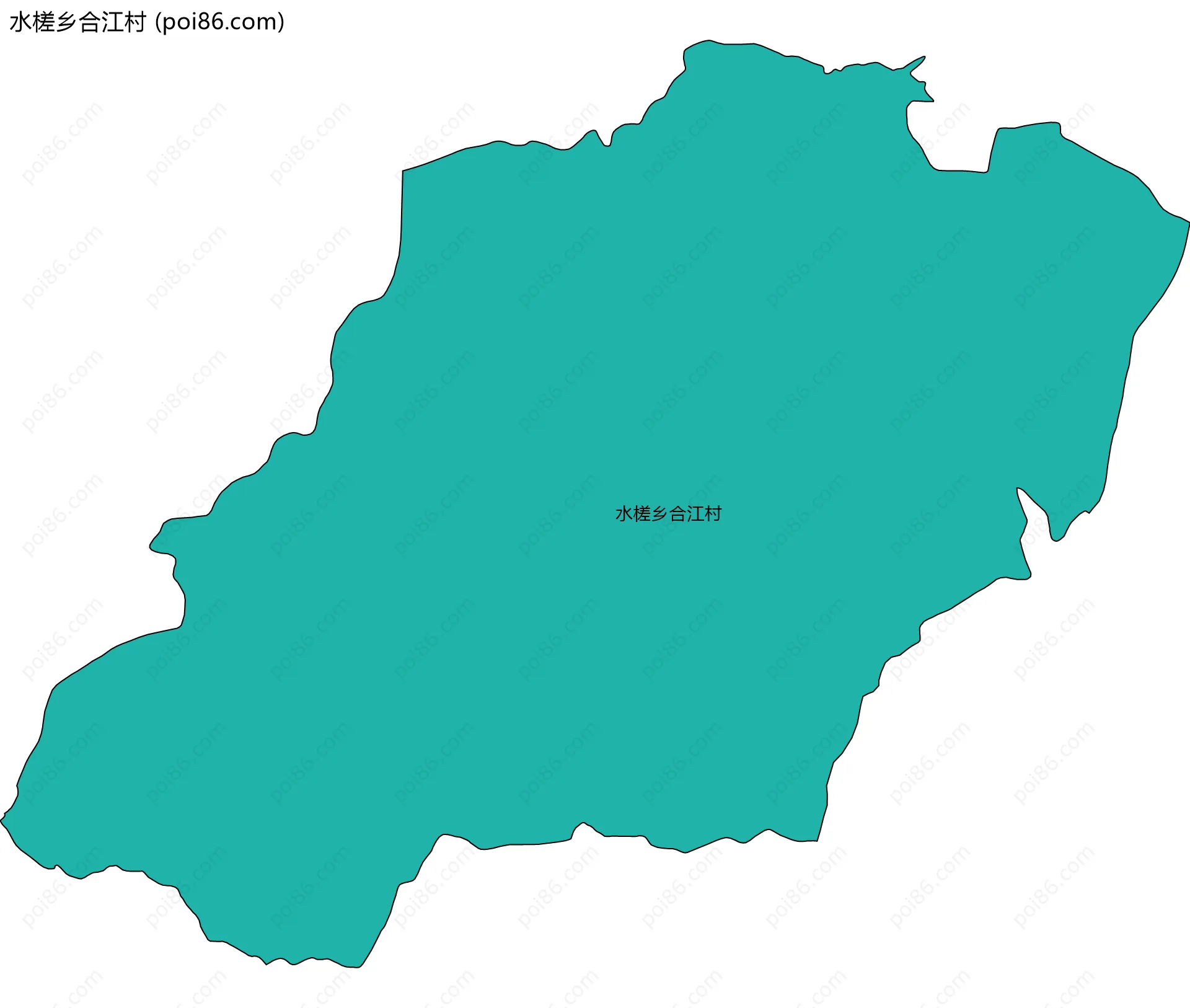 水槎乡合江村边界地图