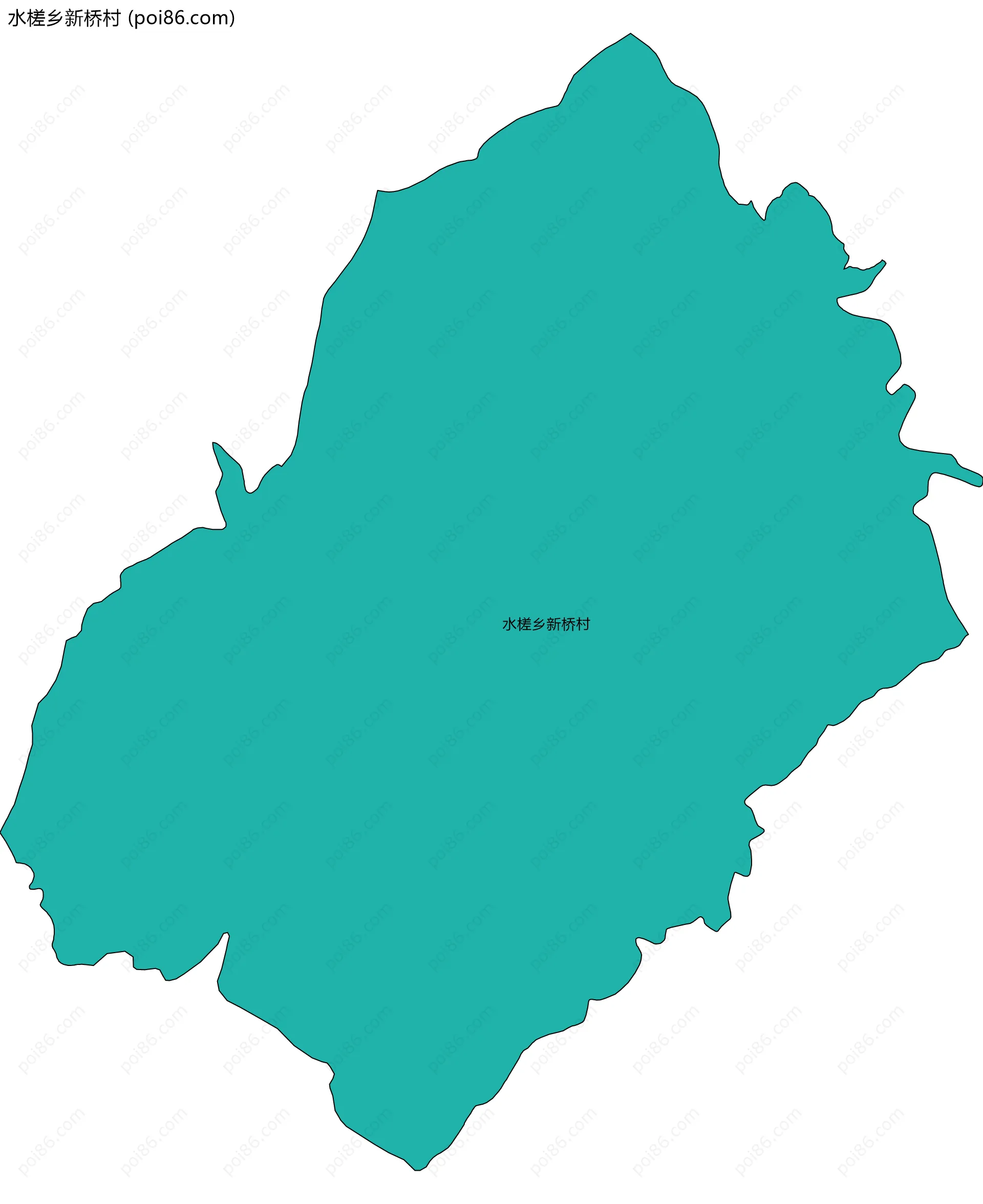 水槎乡新桥村边界地图