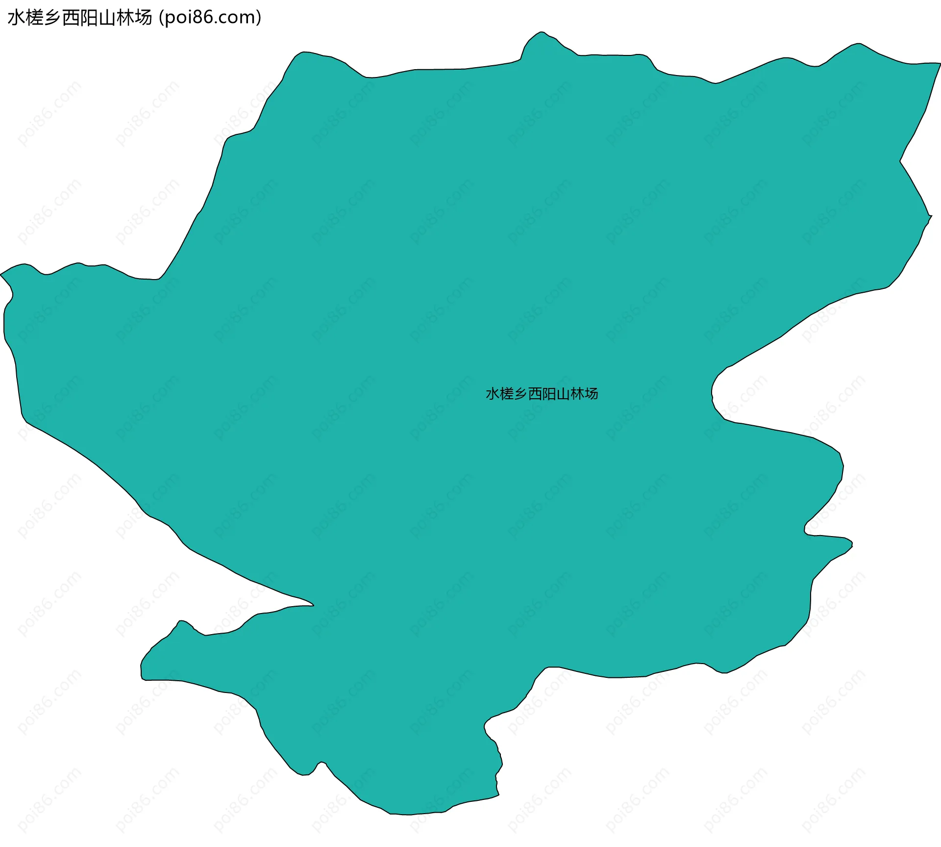 水槎乡西阳山林场边界地图