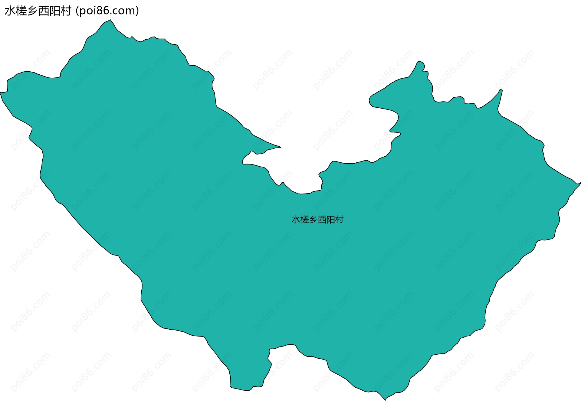 水槎乡西阳村边界地图