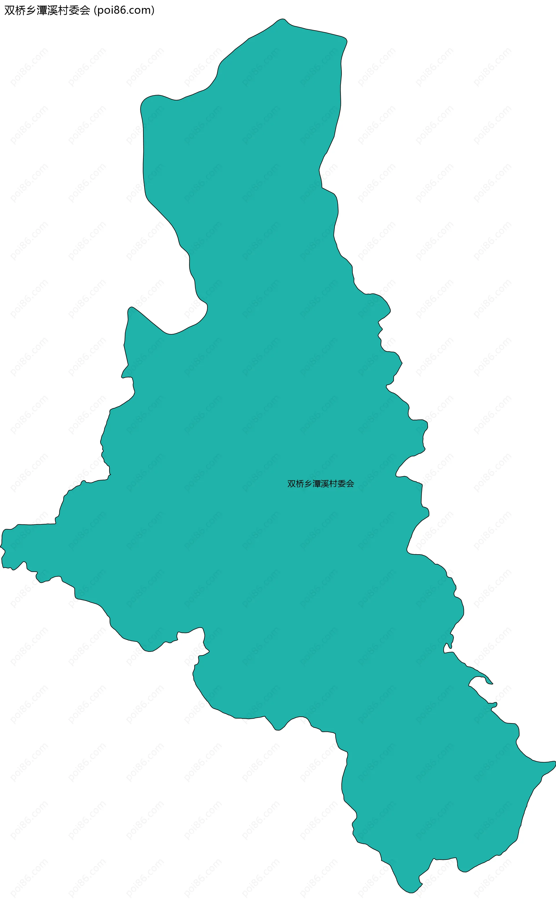 双桥乡潭溪村委会边界地图