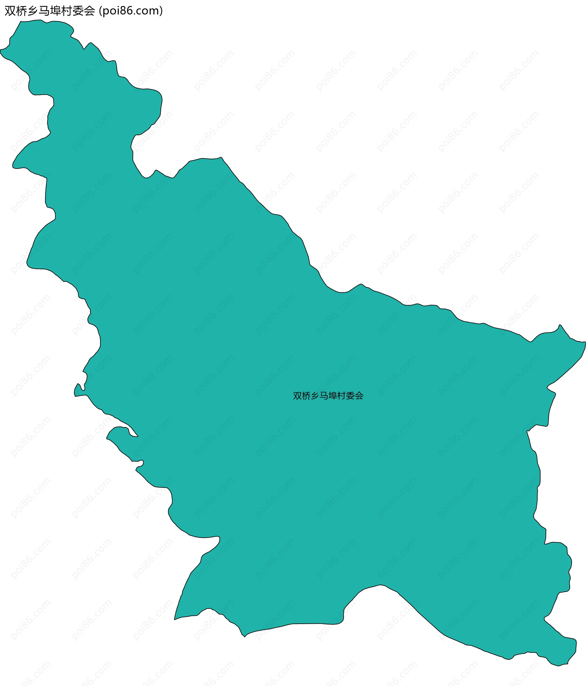 双桥乡马埠村委会边界地图