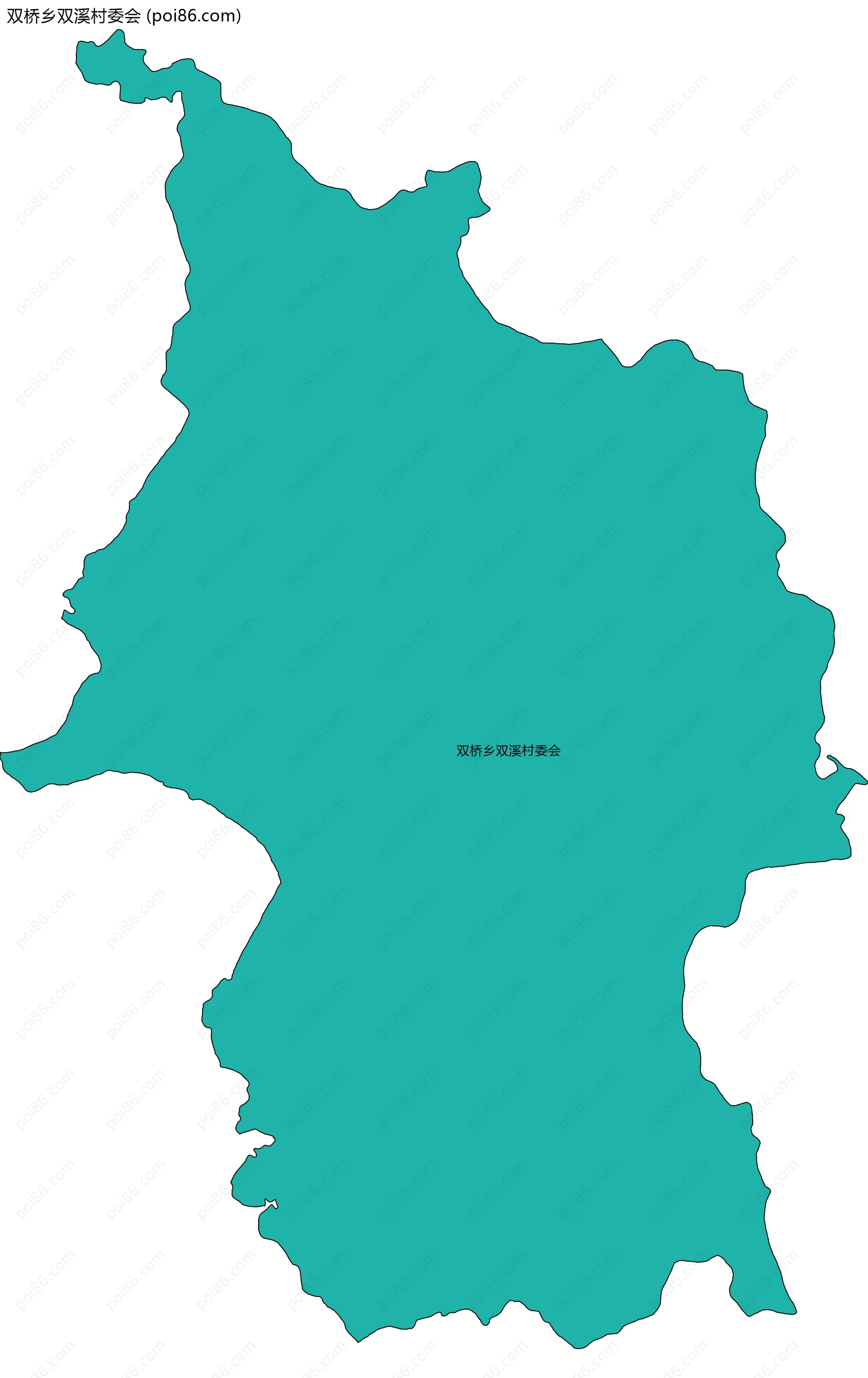 双桥乡双溪村委会边界地图