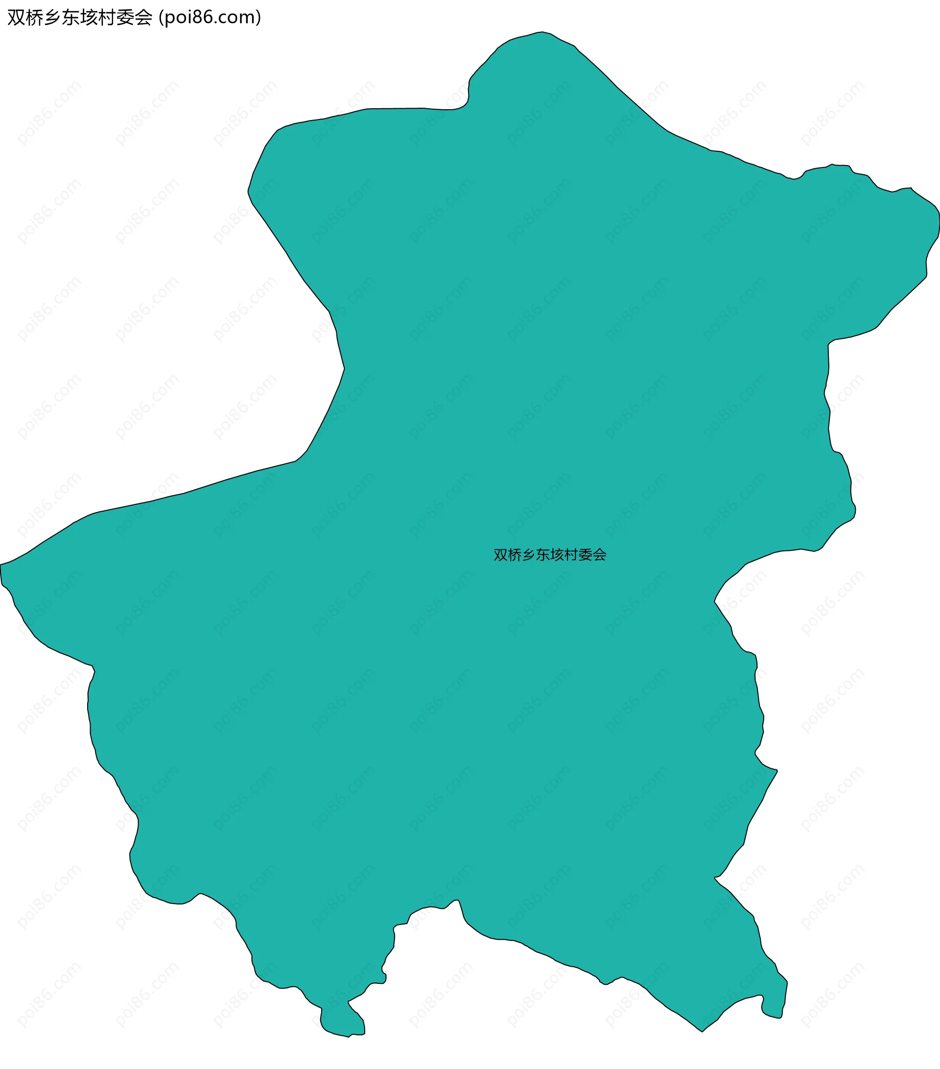 双桥乡东垓村委会边界地图