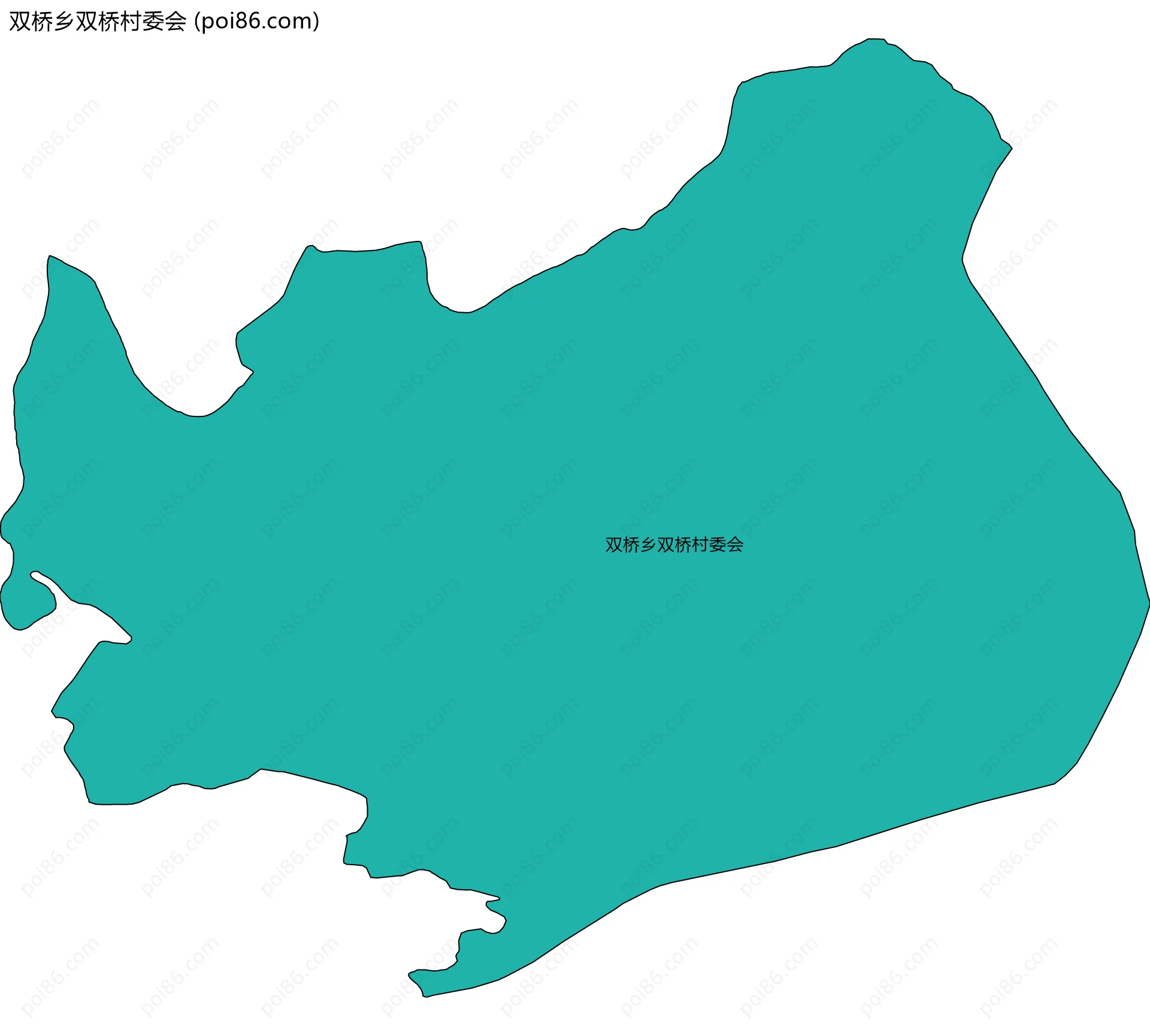 双桥乡双桥村委会边界地图