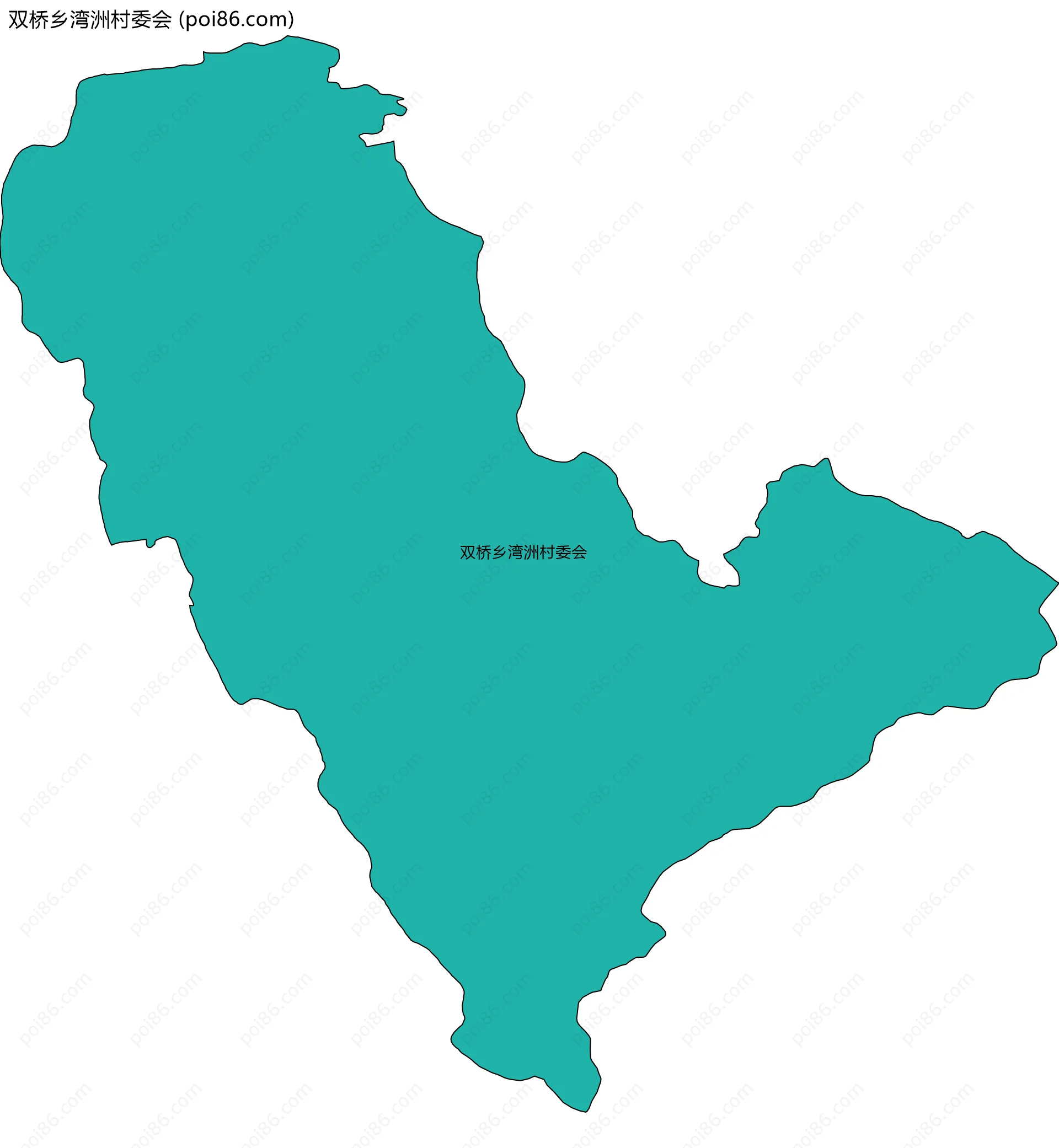 双桥乡湾洲村委会边界地图